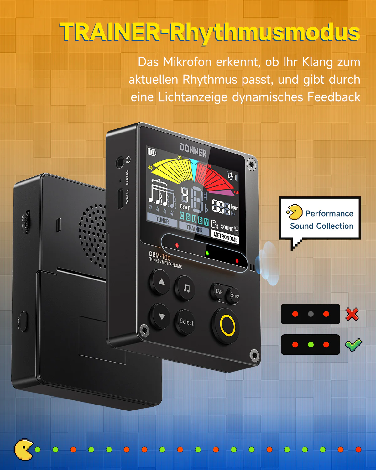 Donner DBM-100 Wiederaufladbares Metronom - Image 3