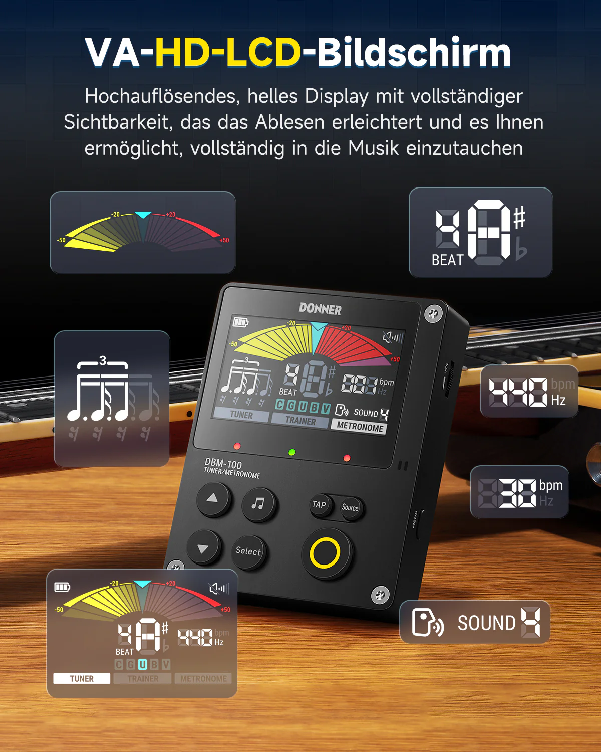 Donner DBM-100 Wiederaufladbares Metronom - Image 6