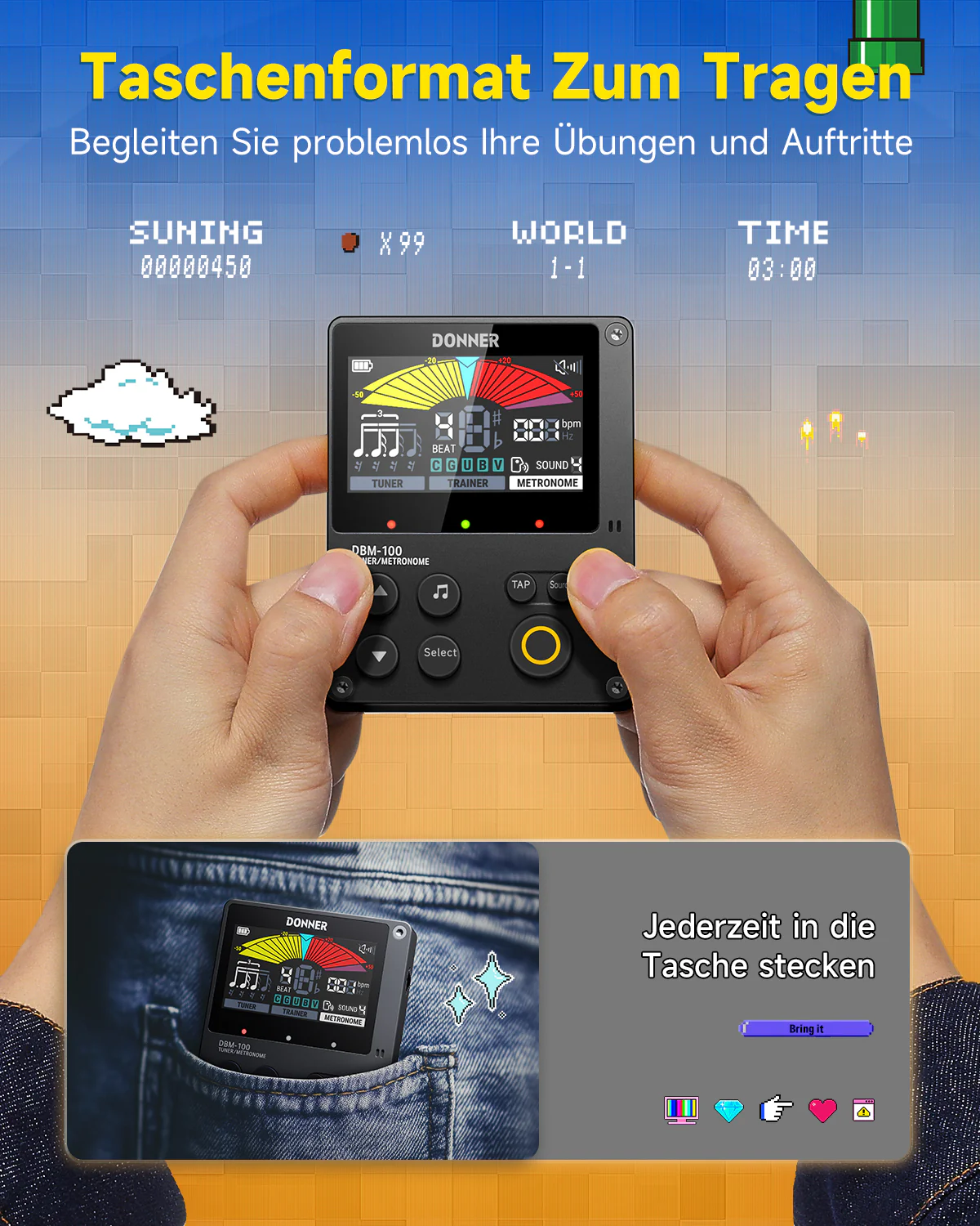Donner DBM-100 Wiederaufladbares Metronom - Image 8