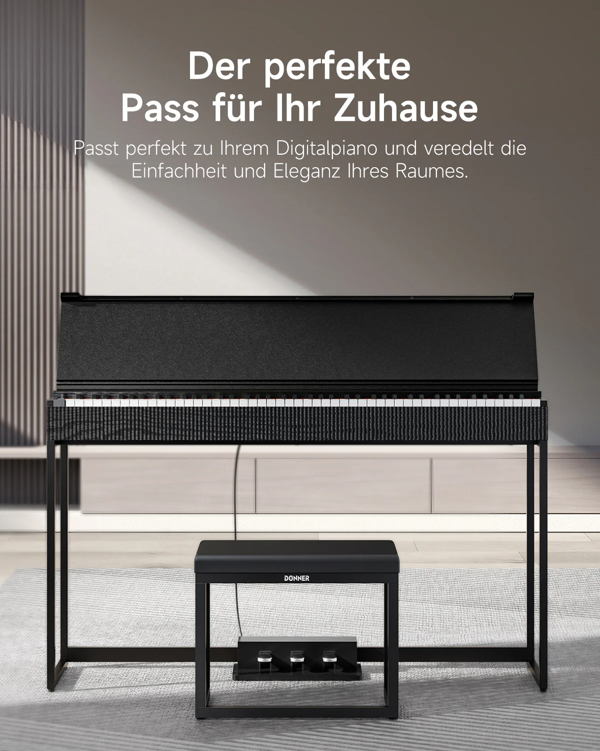 Donner DKB-200 Minimalistische Klavierbank - Image 3