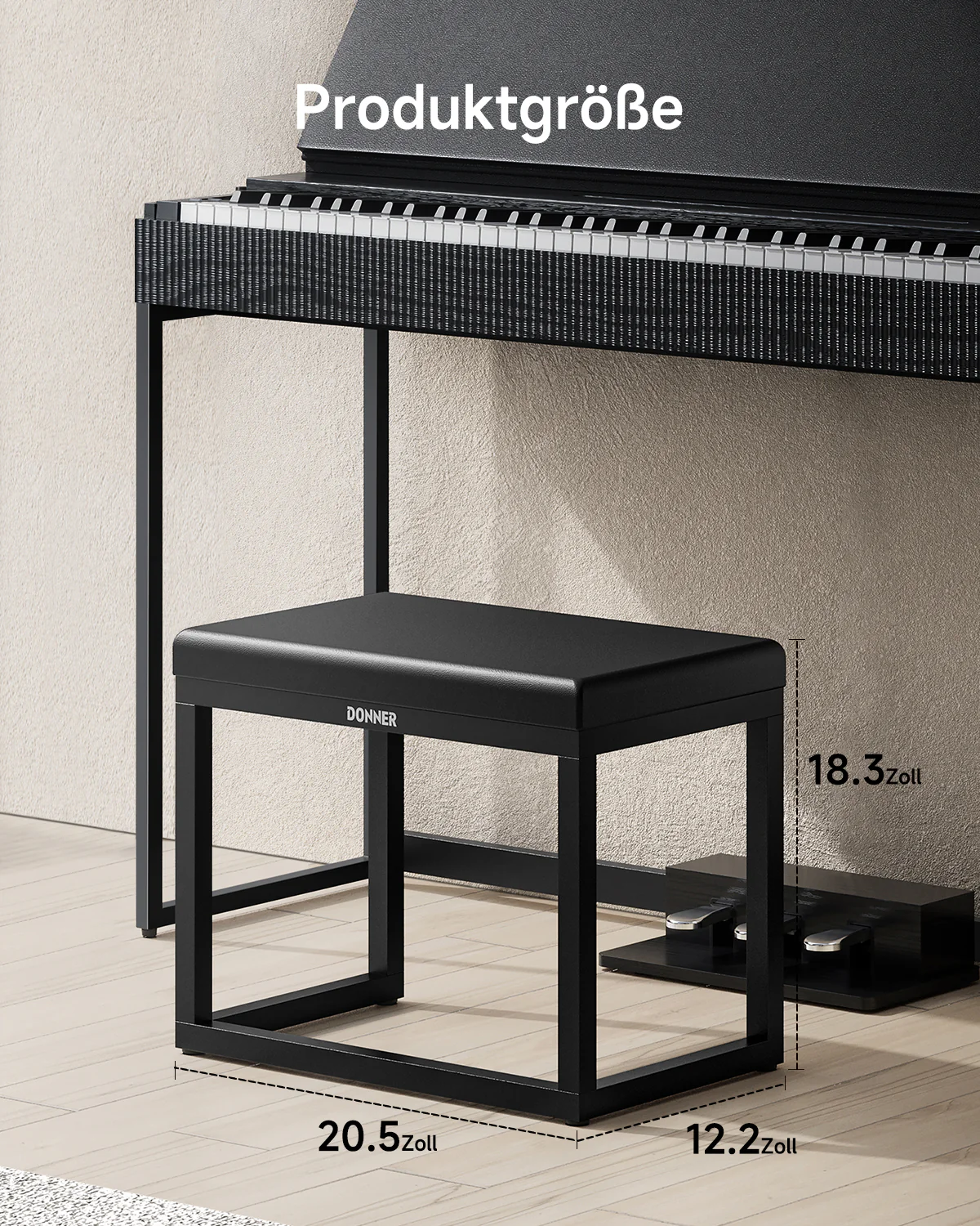 Donner DKB-200 Minimalistische Klavierbank - Image 7