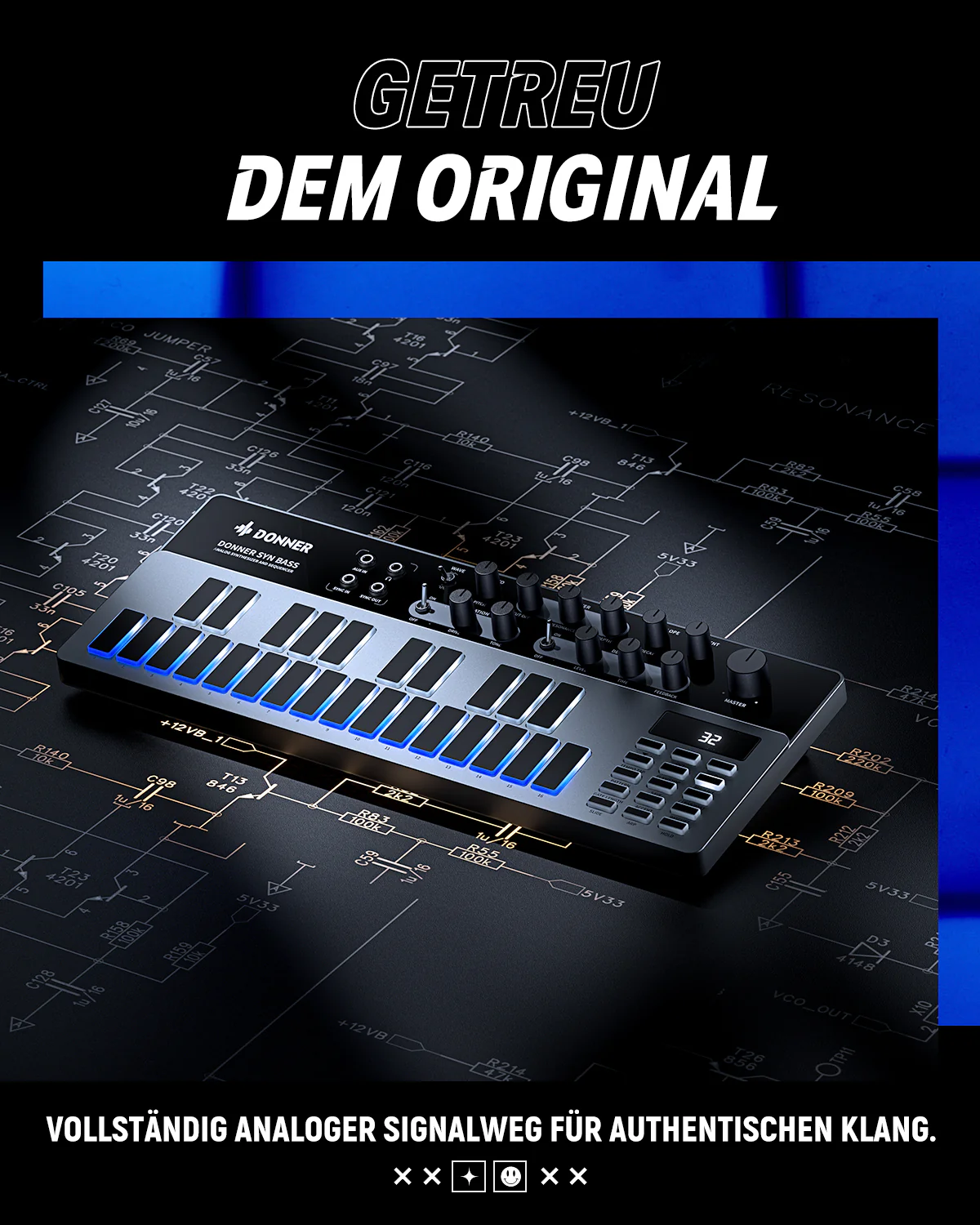 Donner Essential B1 Analoger Bass-Synthesizer - Image 8