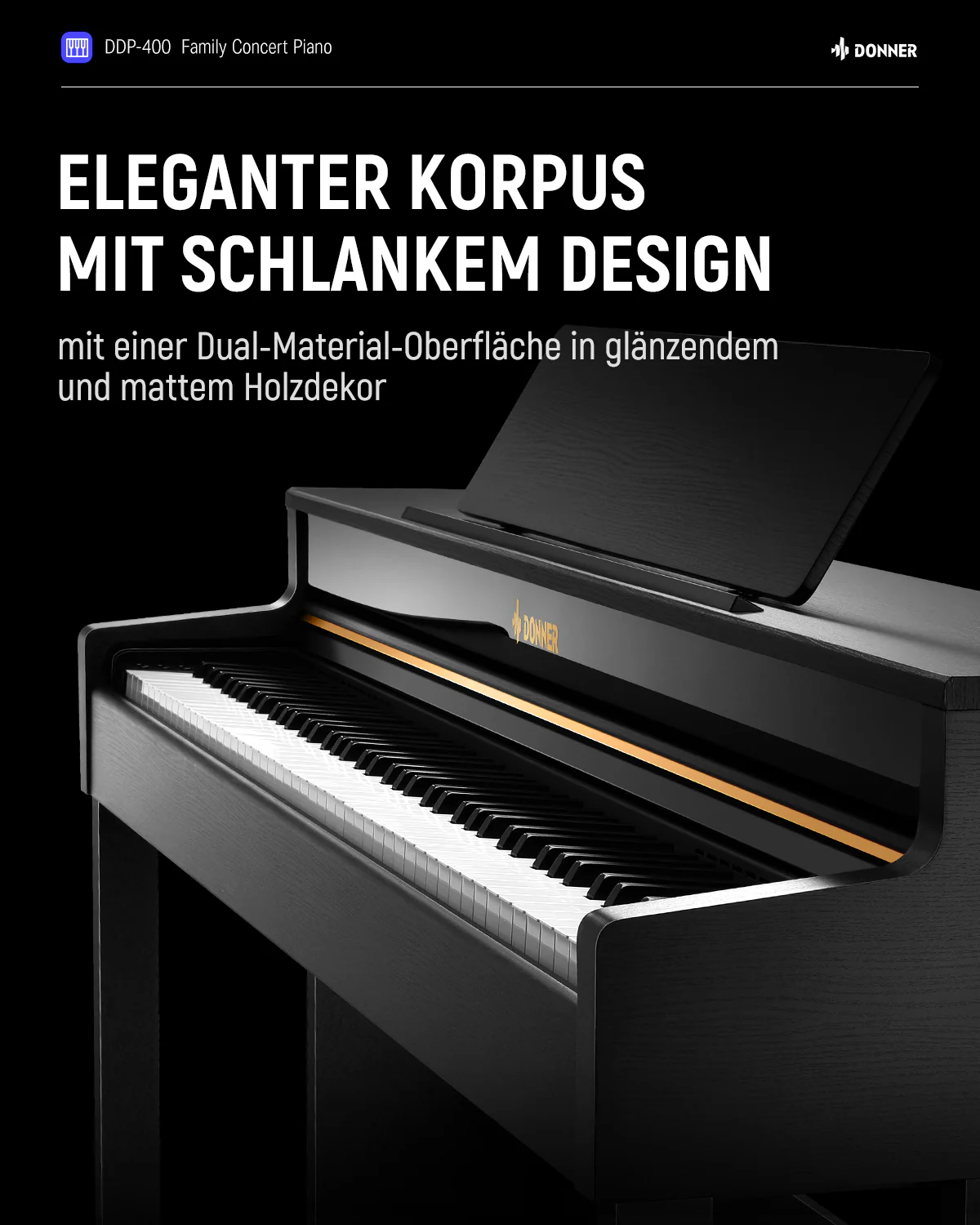 Donner DDP-400 Premium Upright Digital Piano - Image 11