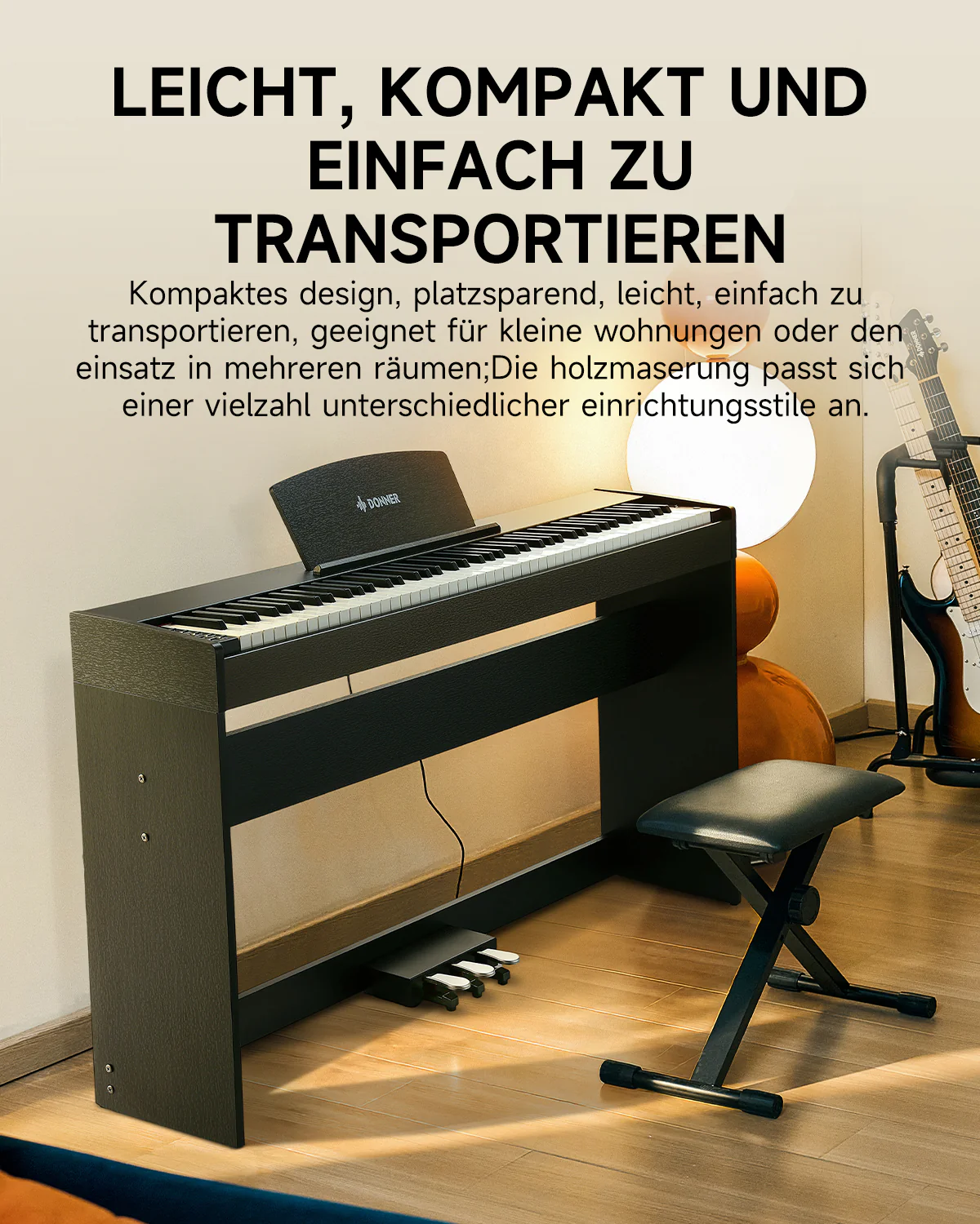 Donner DDP-50 88 Tasten Gewichtetes Digitalpiano - Image 12