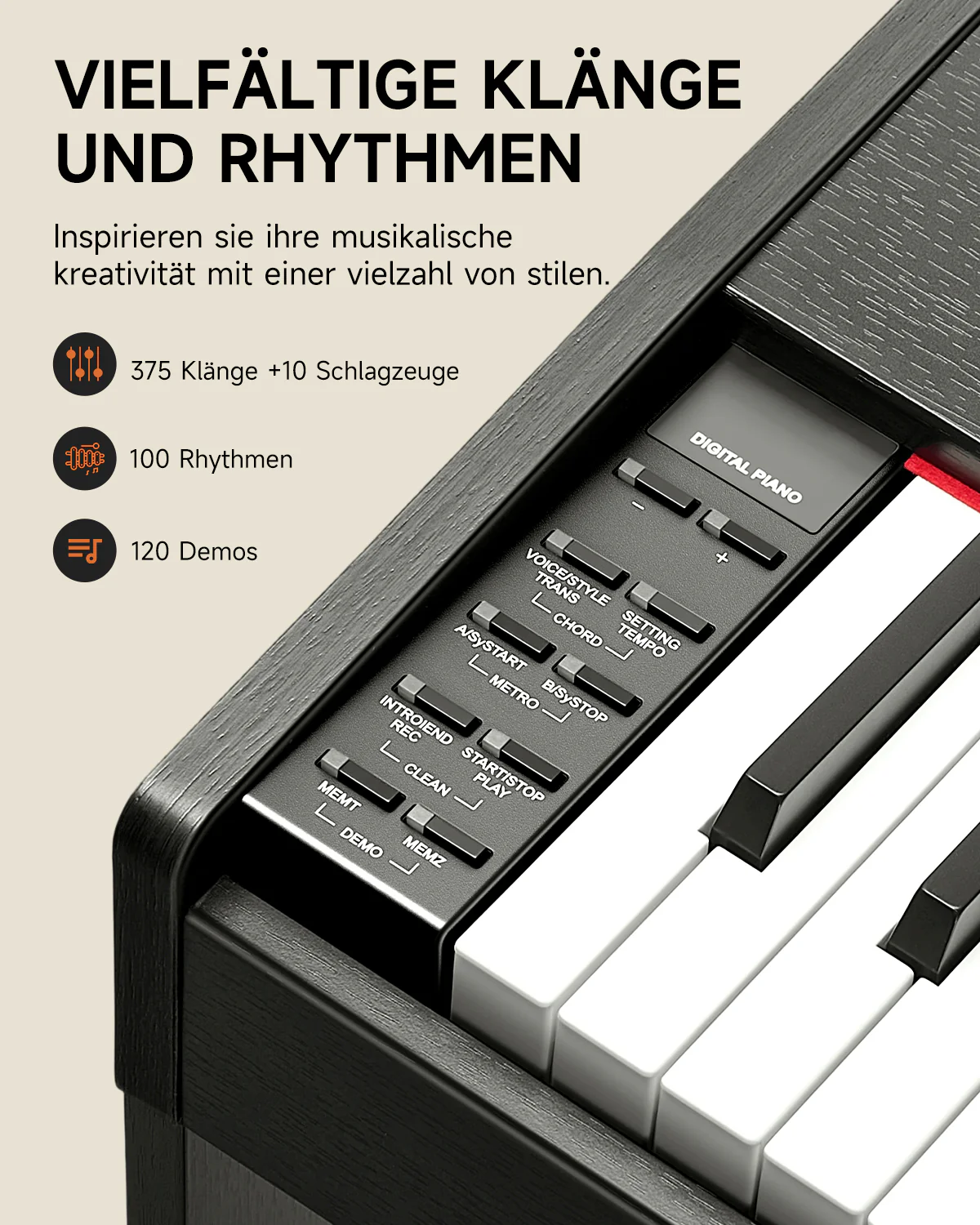 Donner DDP-50 88 Tasten Gewichtetes Digitalpiano - Image 15