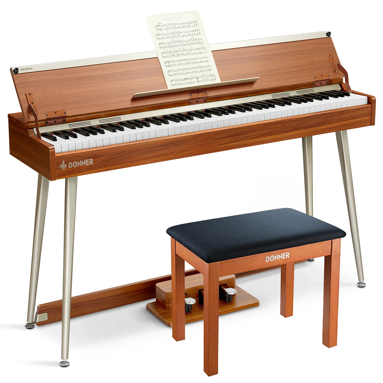 Donner DDP-80 PLUS Digital Piano mit halboffener Abdeckung - Image 5