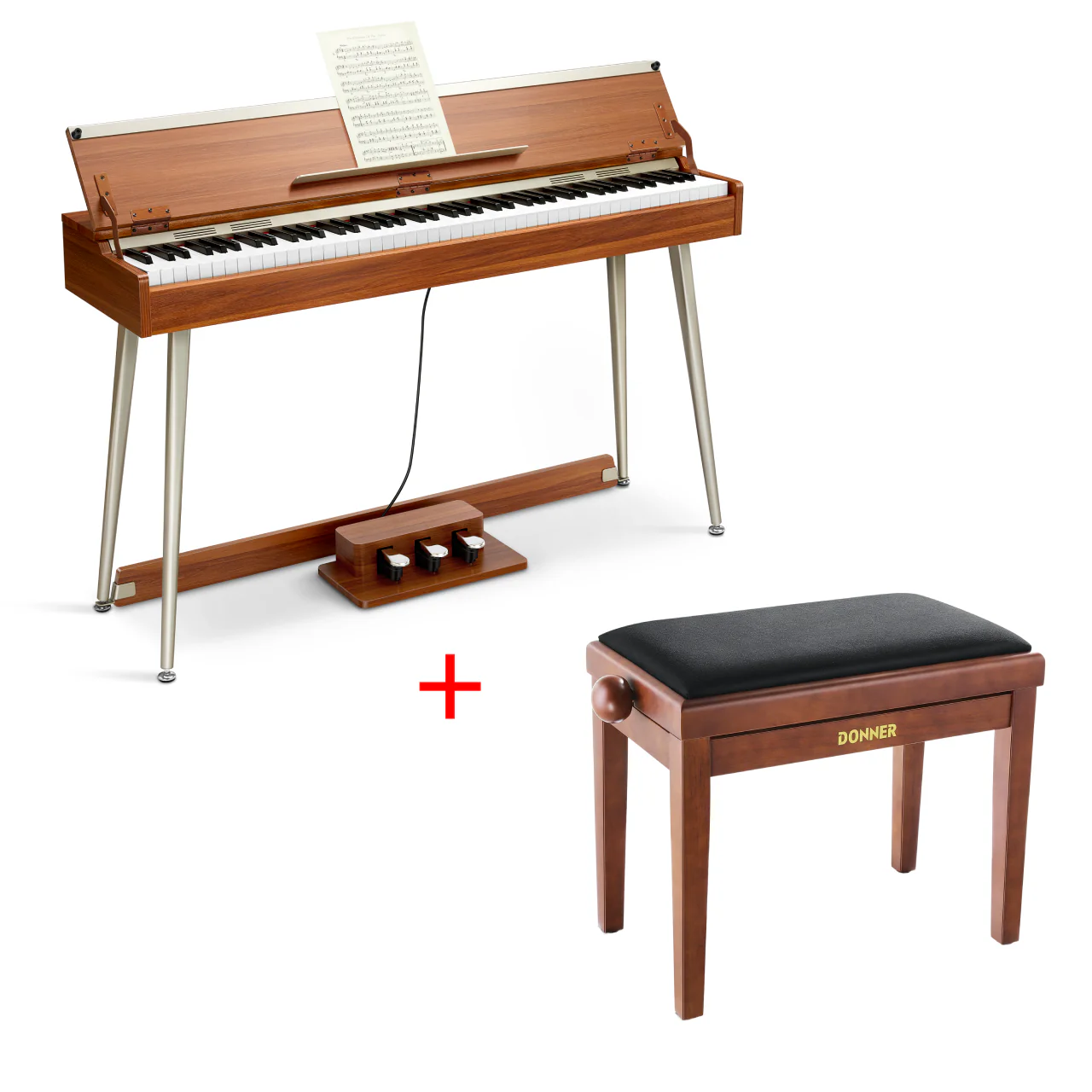 Donner DDP-80 PLUS Digital Piano mit halboffener Abdeckung - Image 6