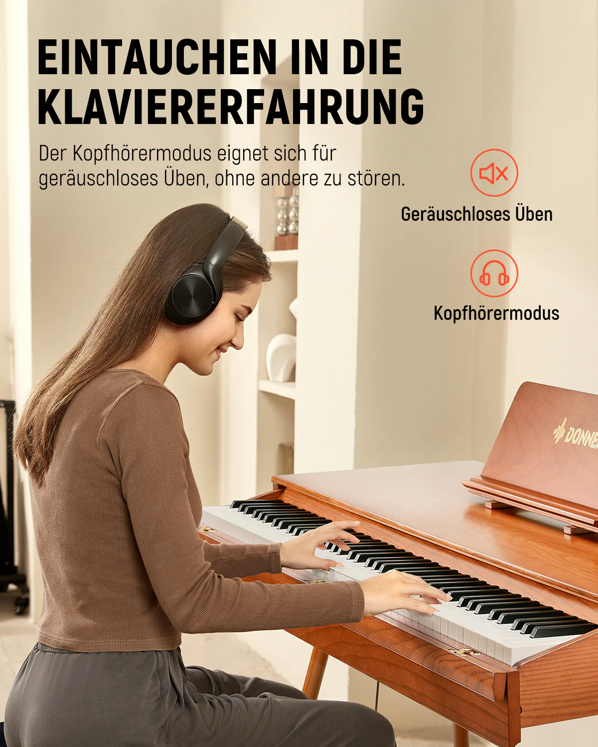 【Klavier + Bank gratis】Donner DDP-80 Pro Retro-Ästhetisches Digital Piano - Image 6