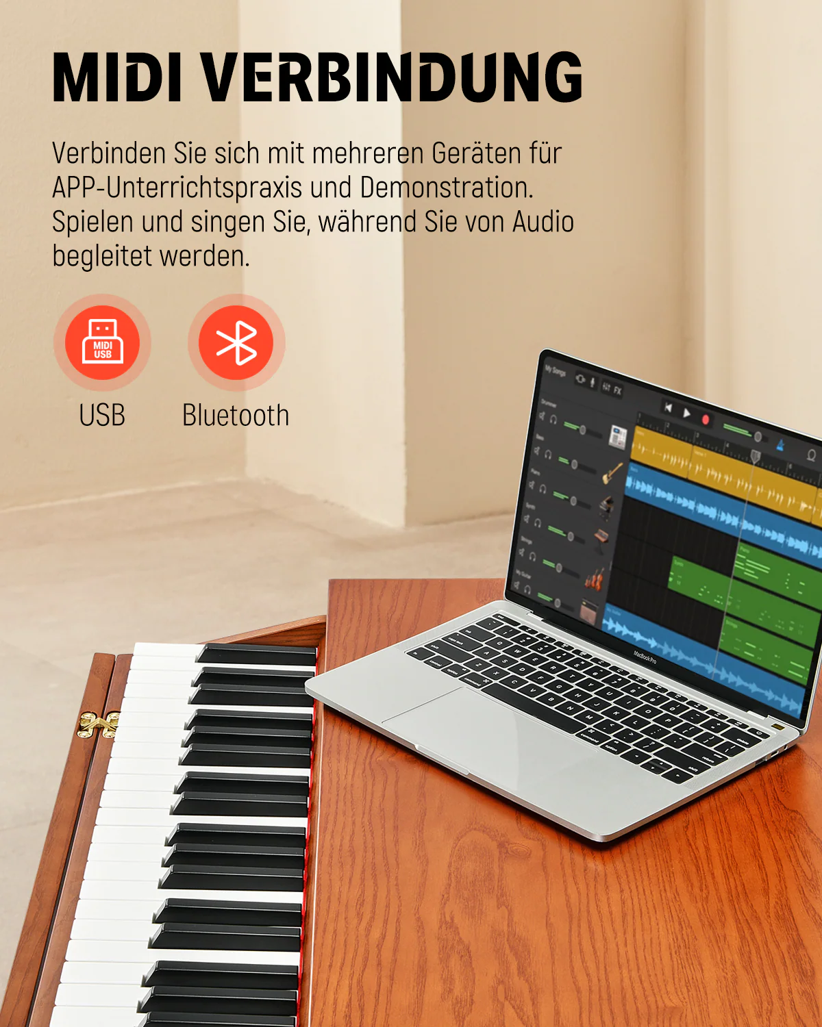 【Klavier + Bank gratis】Donner DDP-80 Pro Retro-Ästhetisches Digital Piano - Image 9