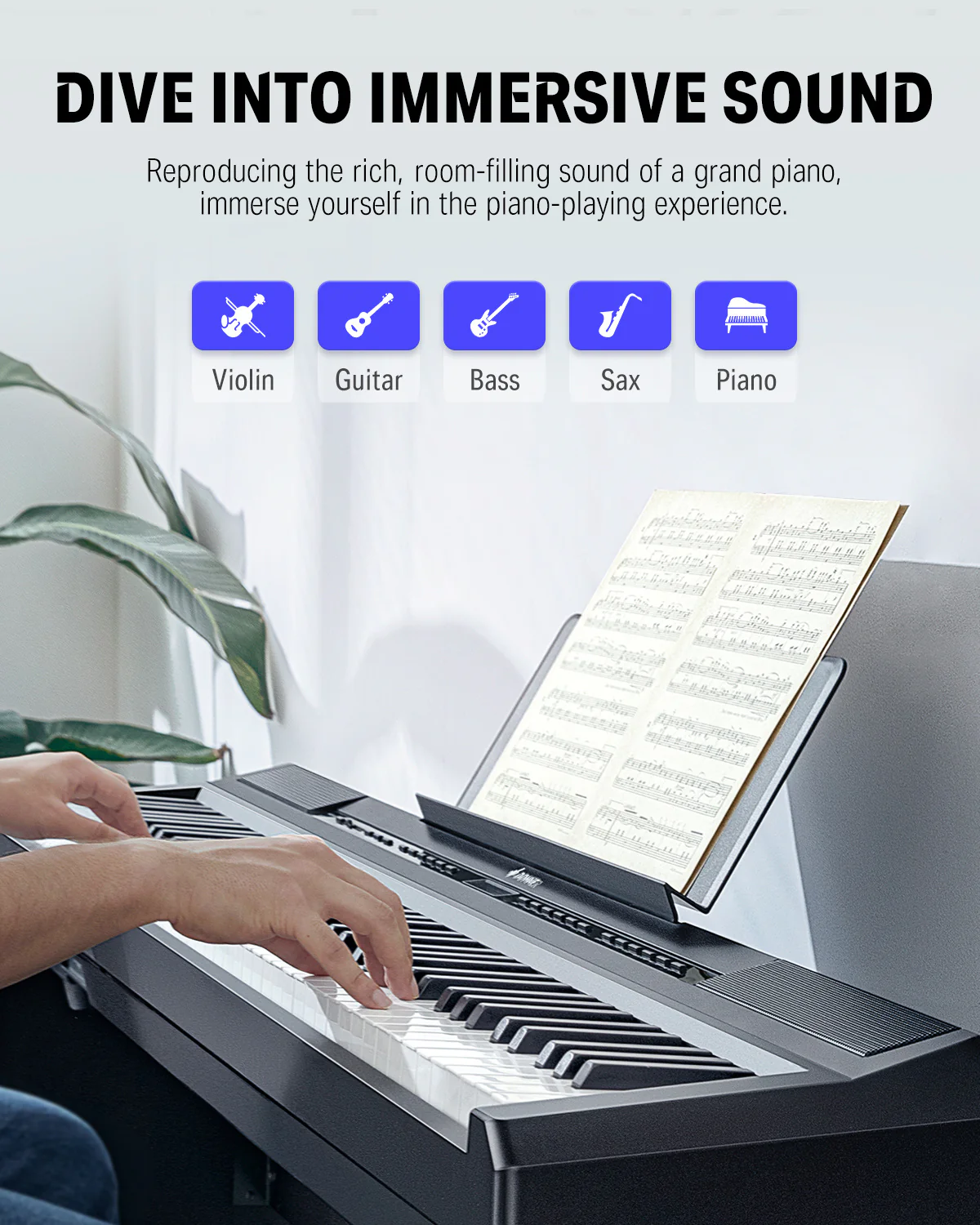 Donner DEP-20 Digital Piano mit Hammermechanik - Image 9