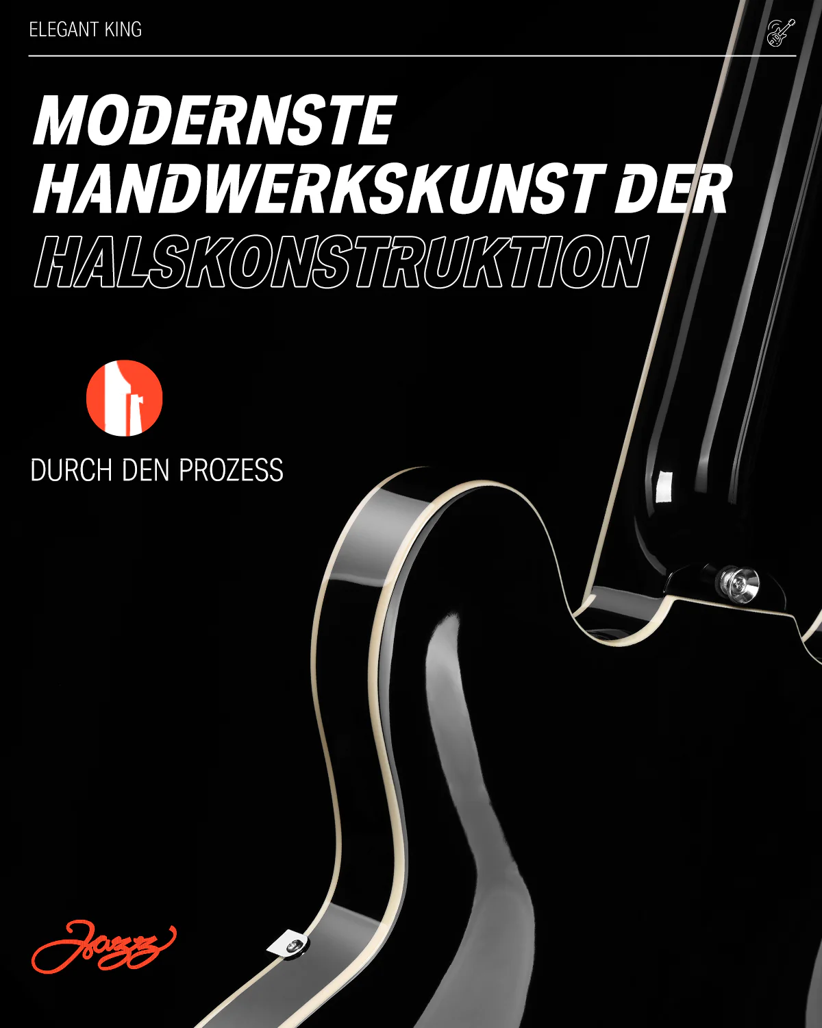 Donner DJP-1000 Jazz E-Gitarre - Image 22