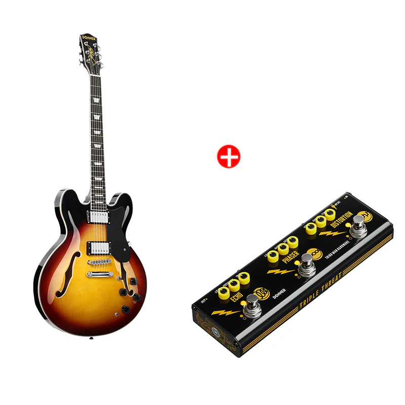 Donner DJP-1000 Jazz E-Gitarre - Image 30