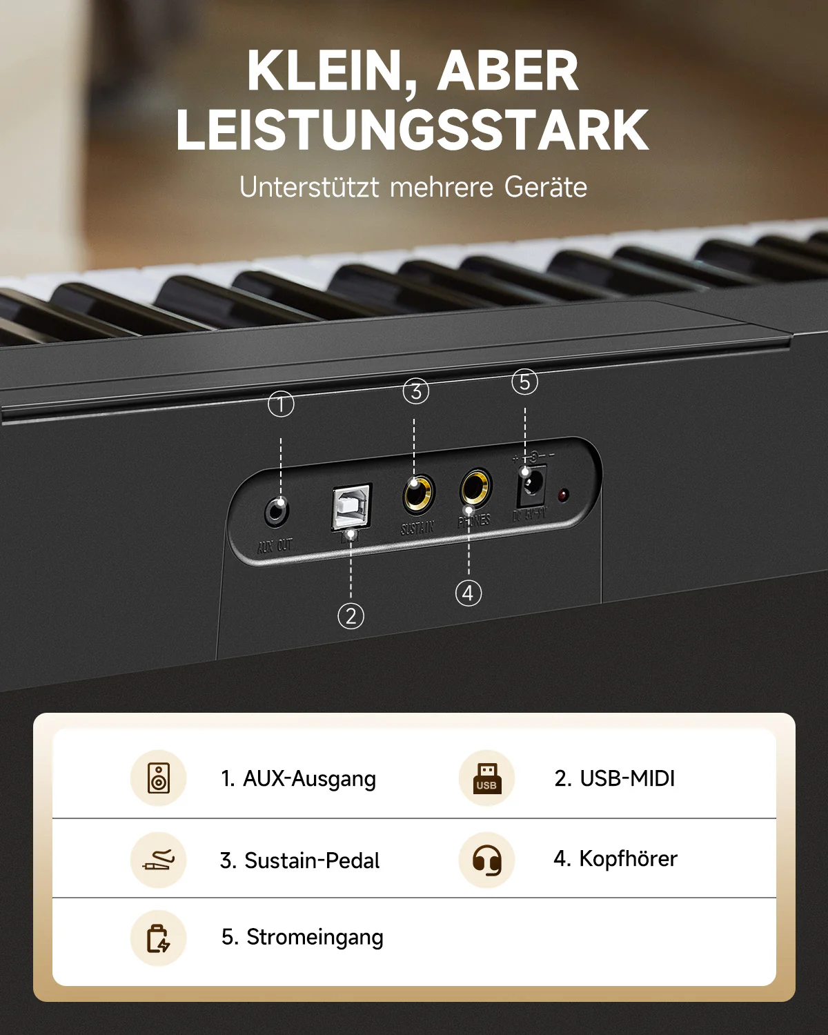 Donner DK-10S Multifunktionales 61-Tasten Keyboard-Set - Image 11