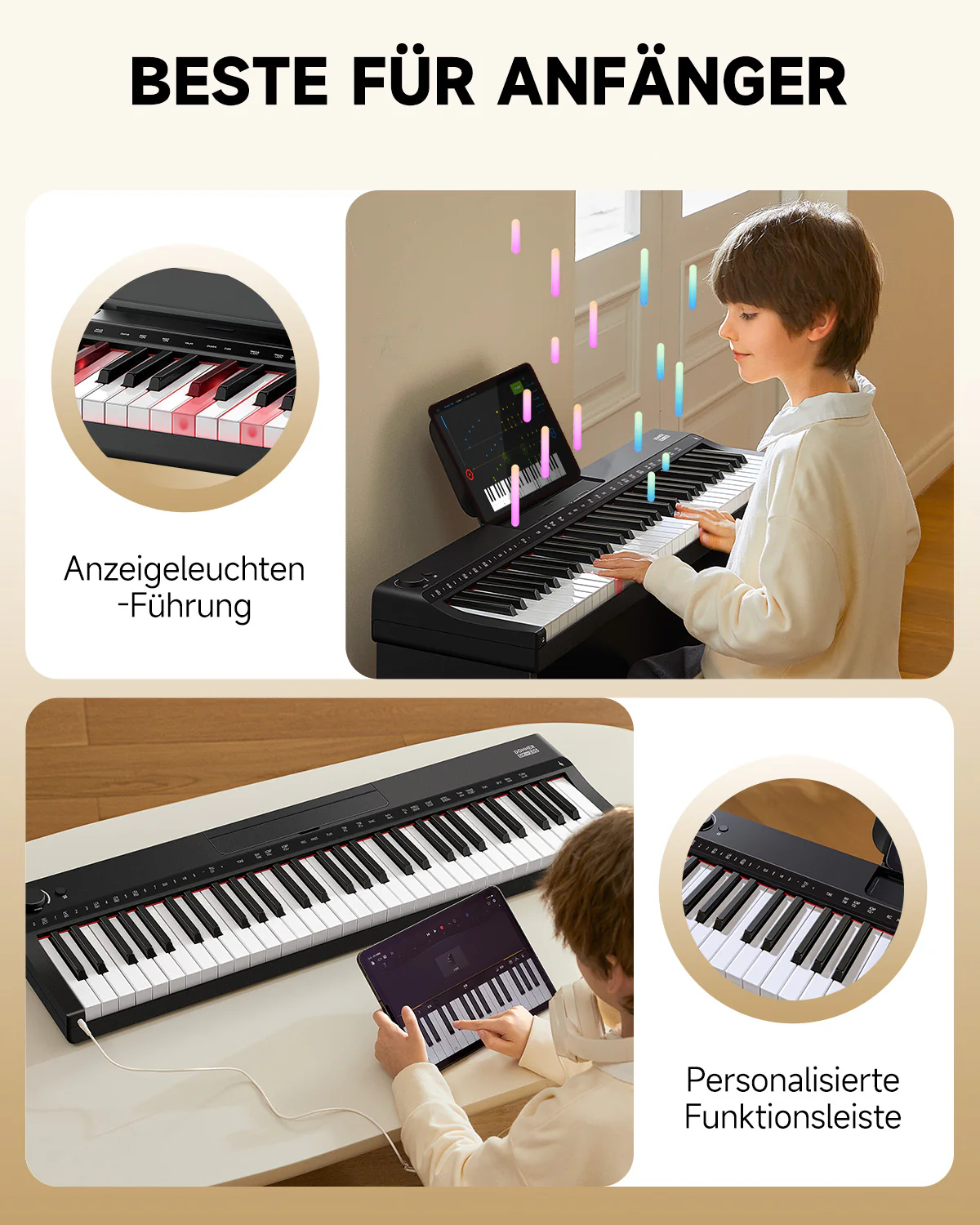 Donner DK-10S Multifunktionales 61-Tasten Keyboard-Set - Image 7