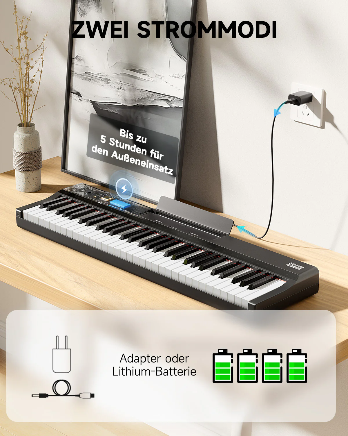 Donner DK-10S Multifunktionales 61-Tasten Keyboard-Set - Image 9
