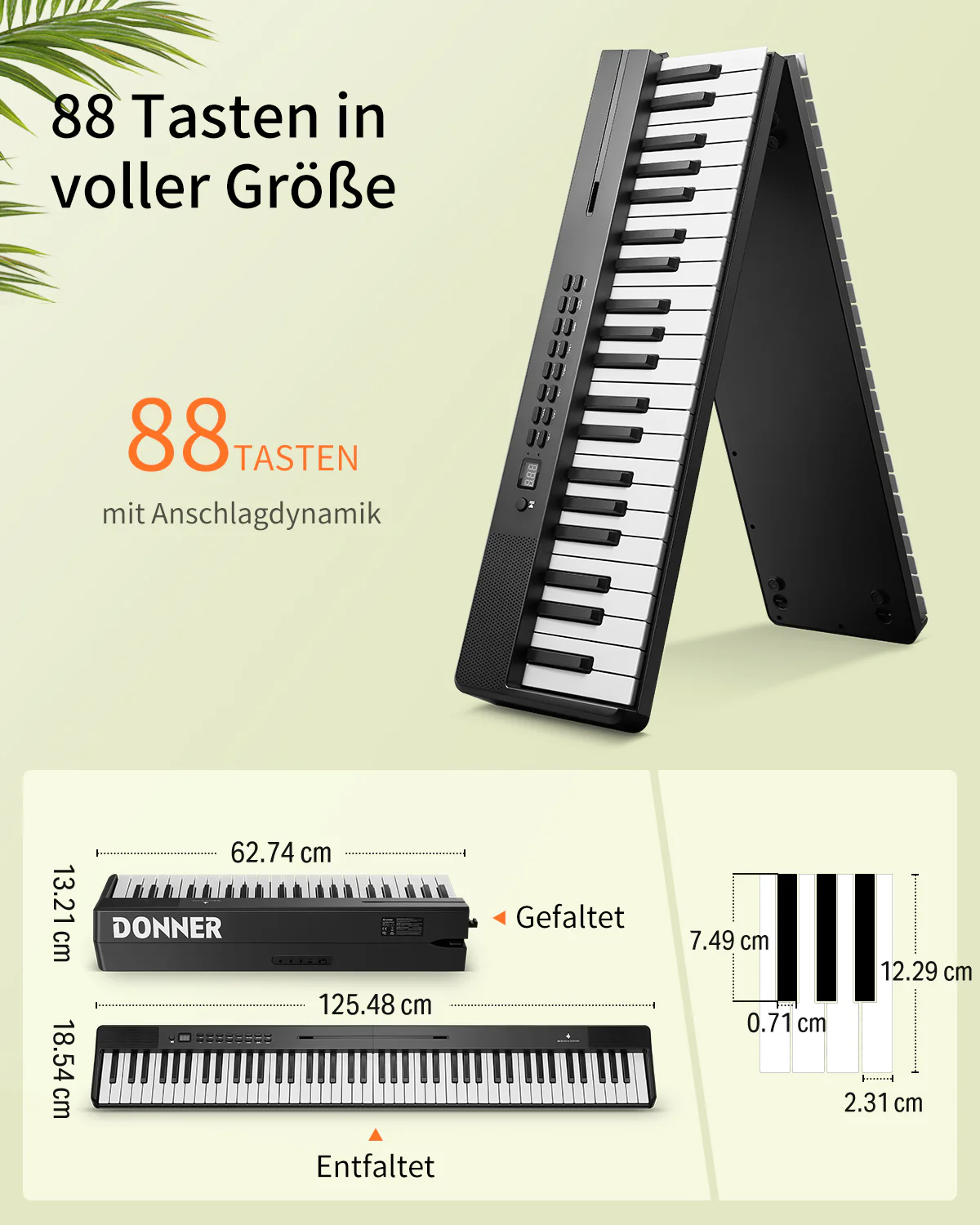 Donner DP-10 Faltbares Tragbares Digital Piano - Image 11