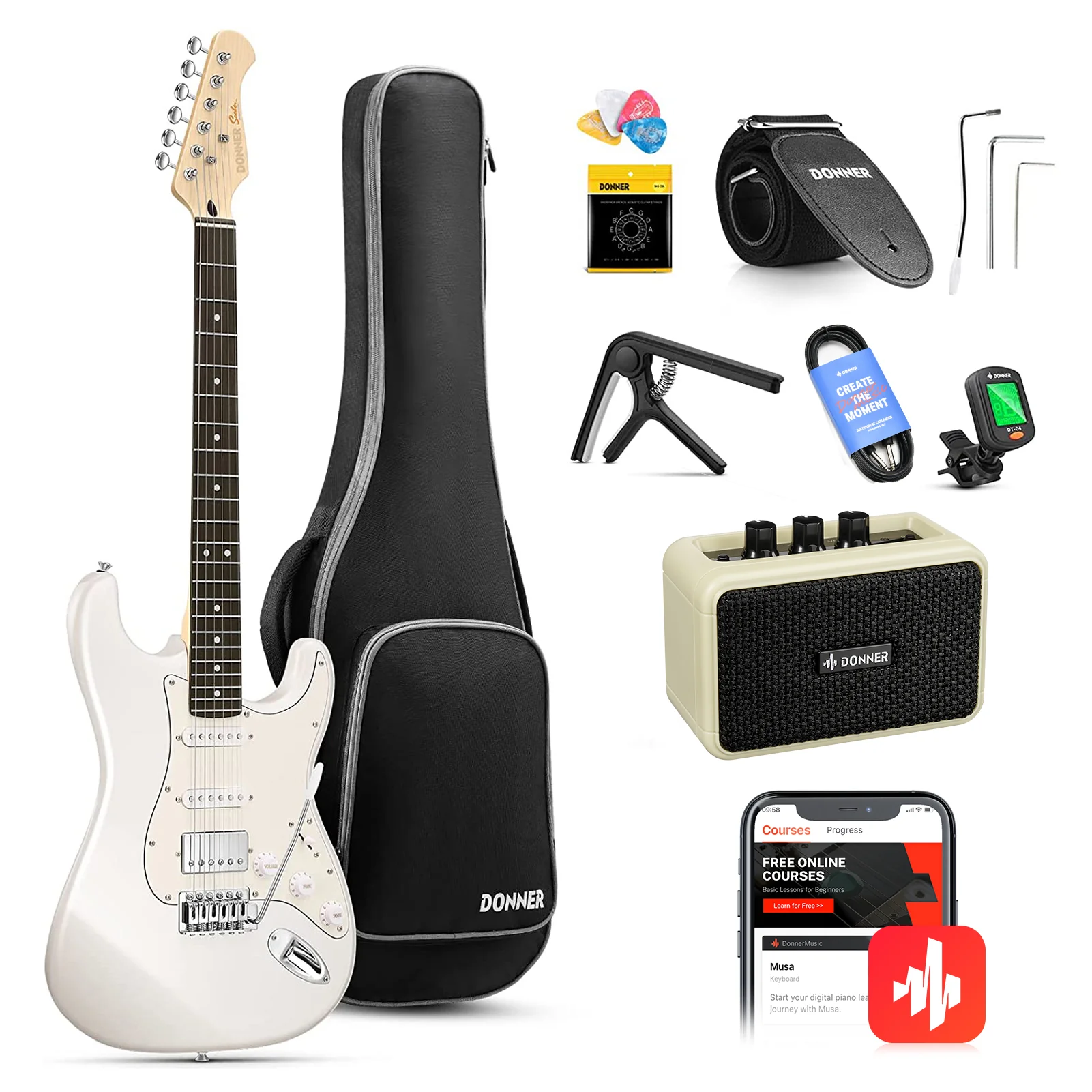 Donner DST-152 HSS-Pickup E-Gitarre - Image 12