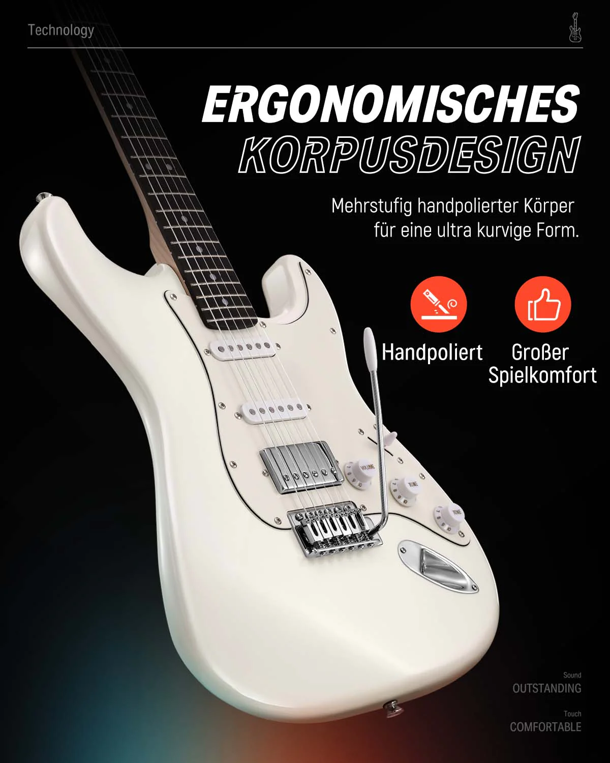 Donner DST-152 HSS-Pickup E-Gitarre - Image 16