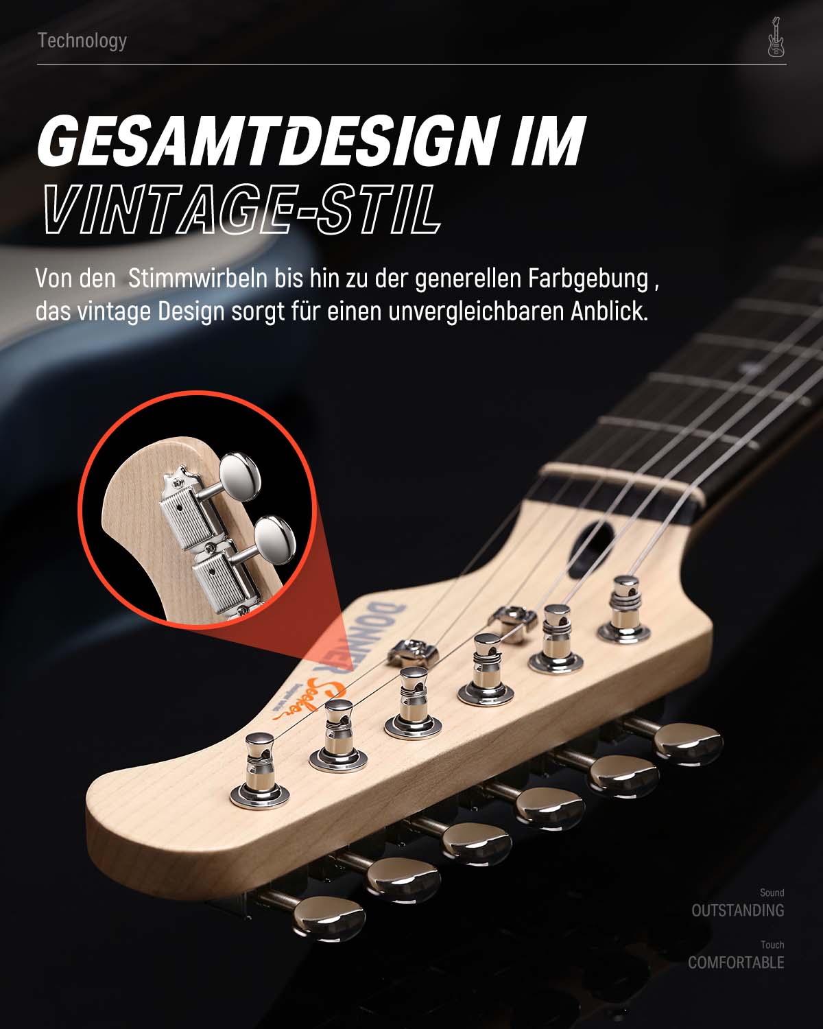 Donner DST-152 HSS-Pickup E-Gitarre - Image 19