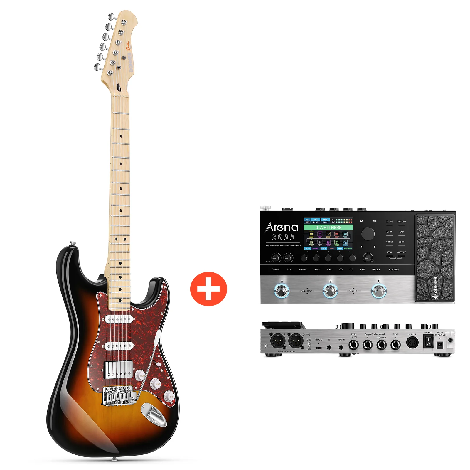 Donner DST-152 HSS-Pickup E-Gitarre - Image 23