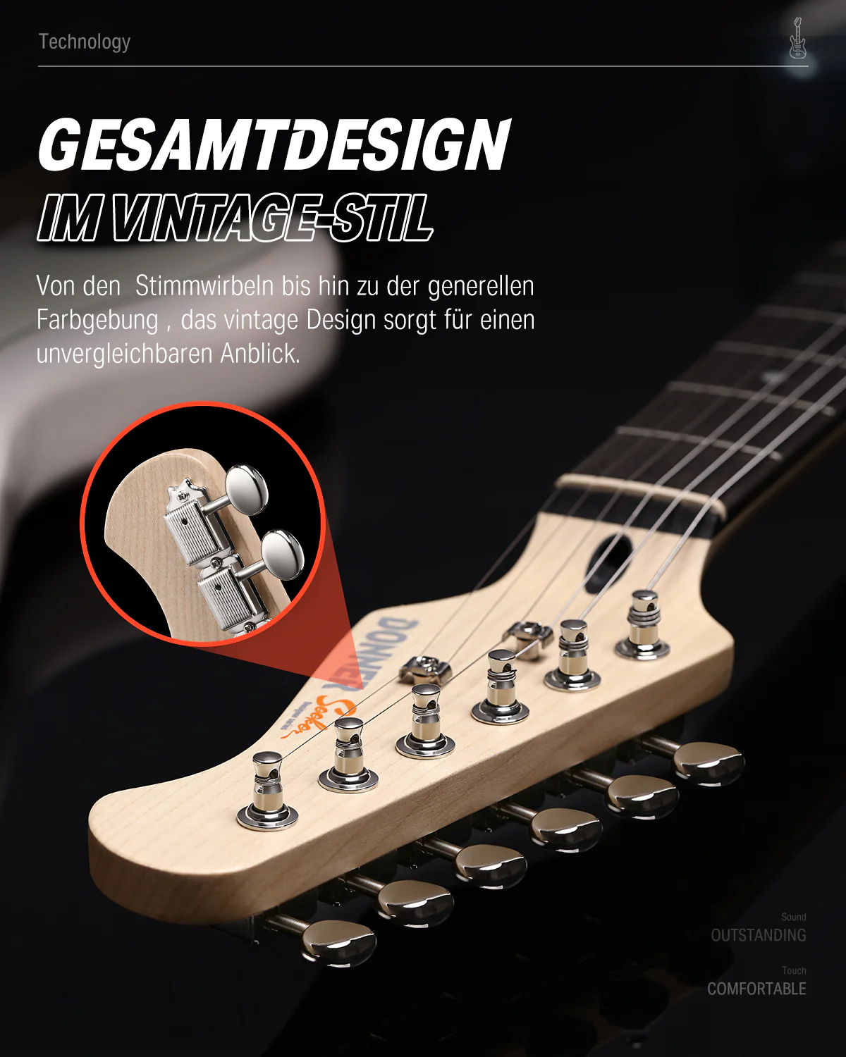 Donner DST-152 HSS-Pickup E-Gitarre - Image 8