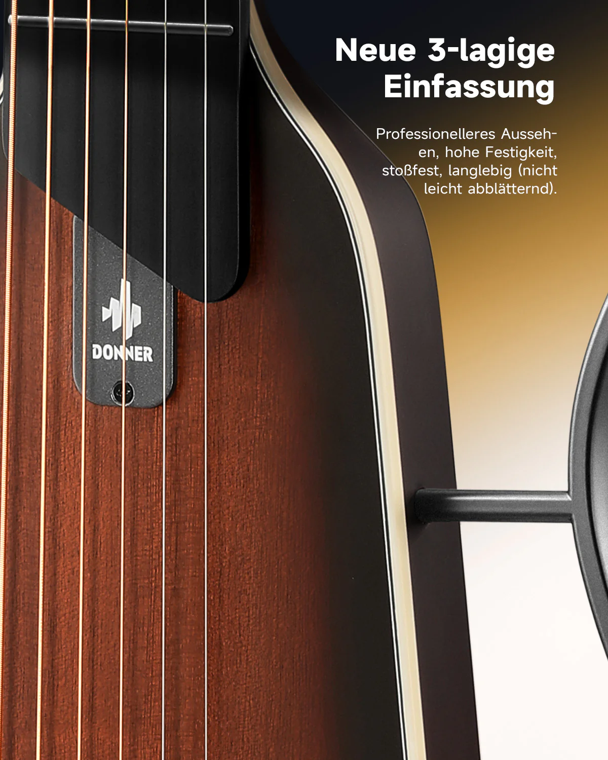 Donner HUSH™ I EVO2 Ultraleicht Unterwegs Reisegitarre - Image 11