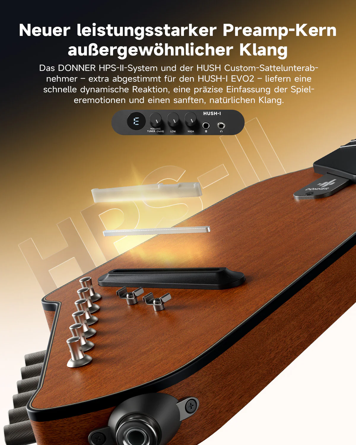 Donner HUSH™ I EVO2 Ultraleicht Unterwegs Reisegitarre - Image 20