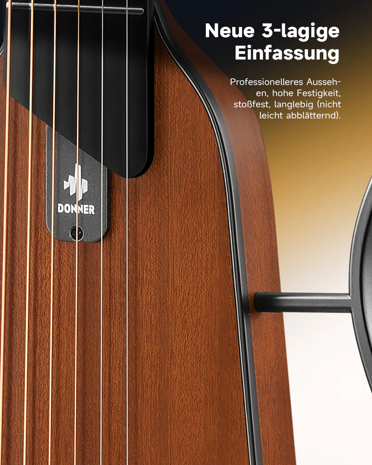Donner HUSH™ I EVO2 Ultraleicht Unterwegs Reisegitarre - Image 25