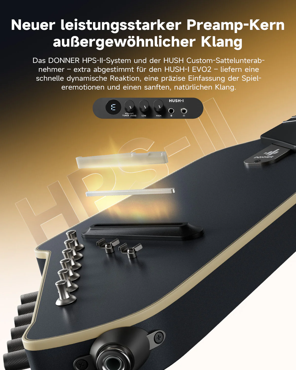 Donner HUSH™ I EVO2 Ultraleicht Unterwegs Reisegitarre - Image 31