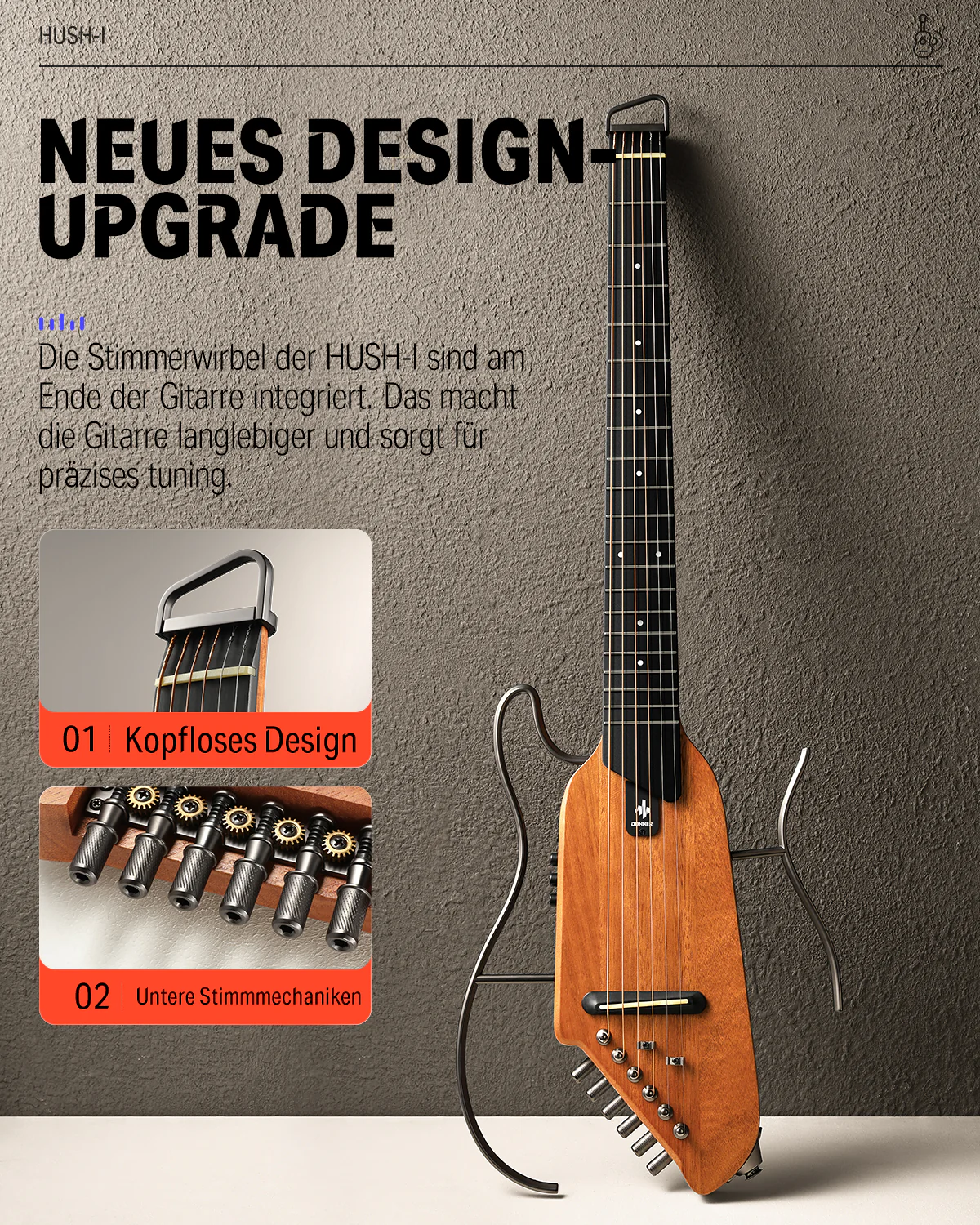 Donner HUSH™ I EVO2 Ultraleicht Unterwegs Reisegitarre - Image 53