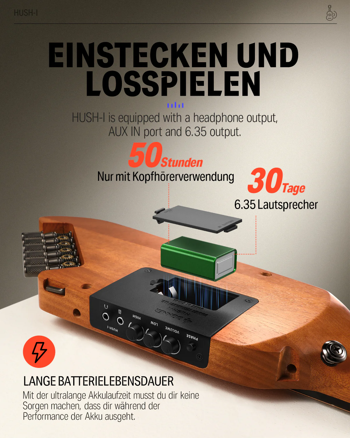 Donner HUSH™ I EVO2 Ultraleicht Unterwegs Reisegitarre - Image 57