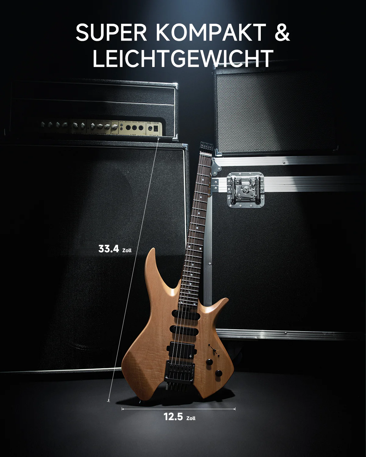 Donner HLX-500 Headless E-Gitarre【ursprüngliches Modell NHL-500】 - Image 12