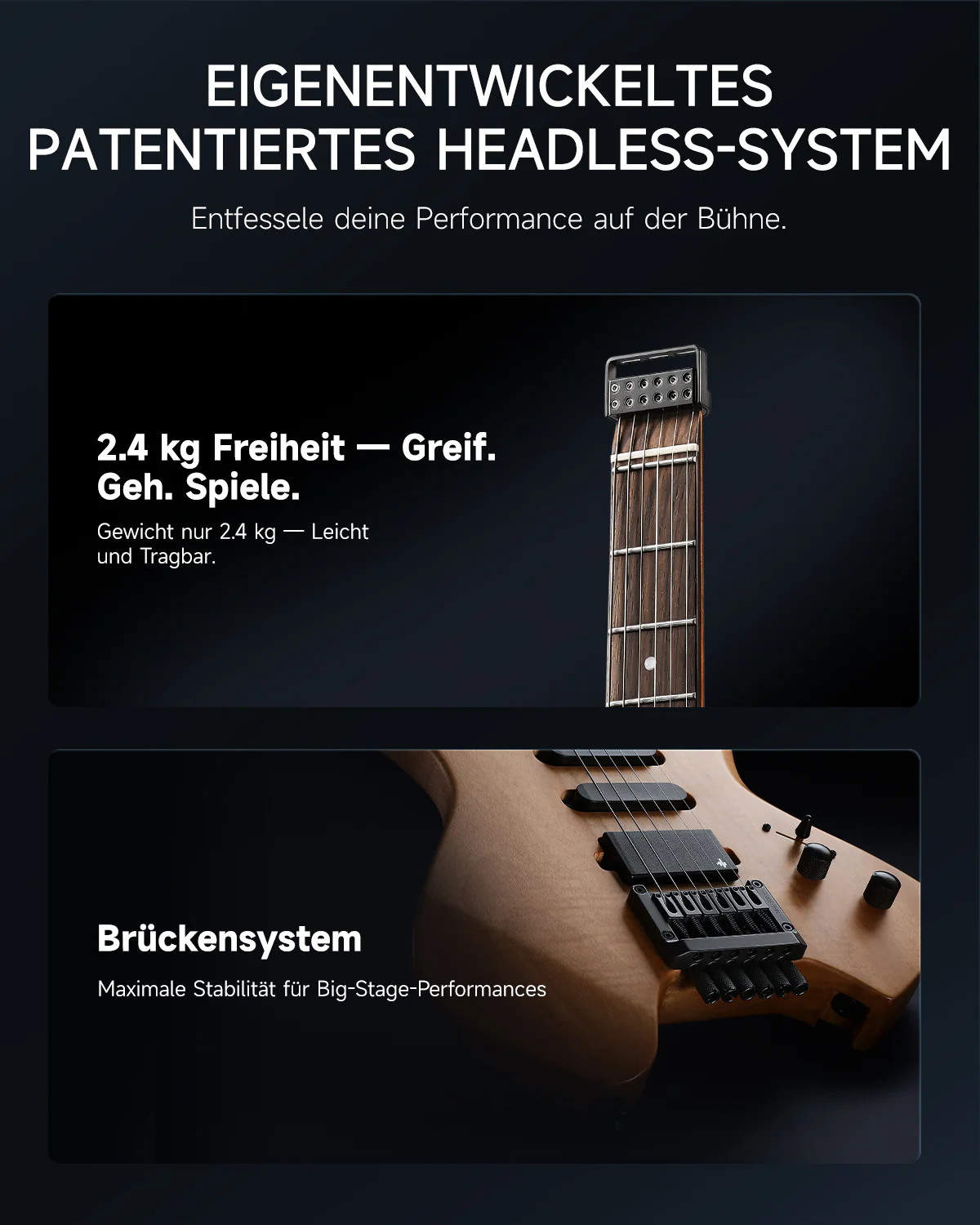 Donner HLX-500 Headless E-Gitarre【ursprüngliches Modell NHL-500】 - Image 7