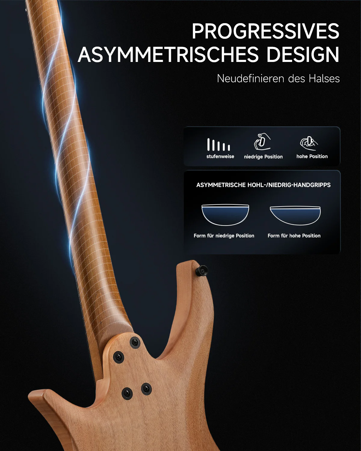 Donner HLX-500 Headless E-Gitarre【ursprüngliches Modell NHL-500】 - Image 8