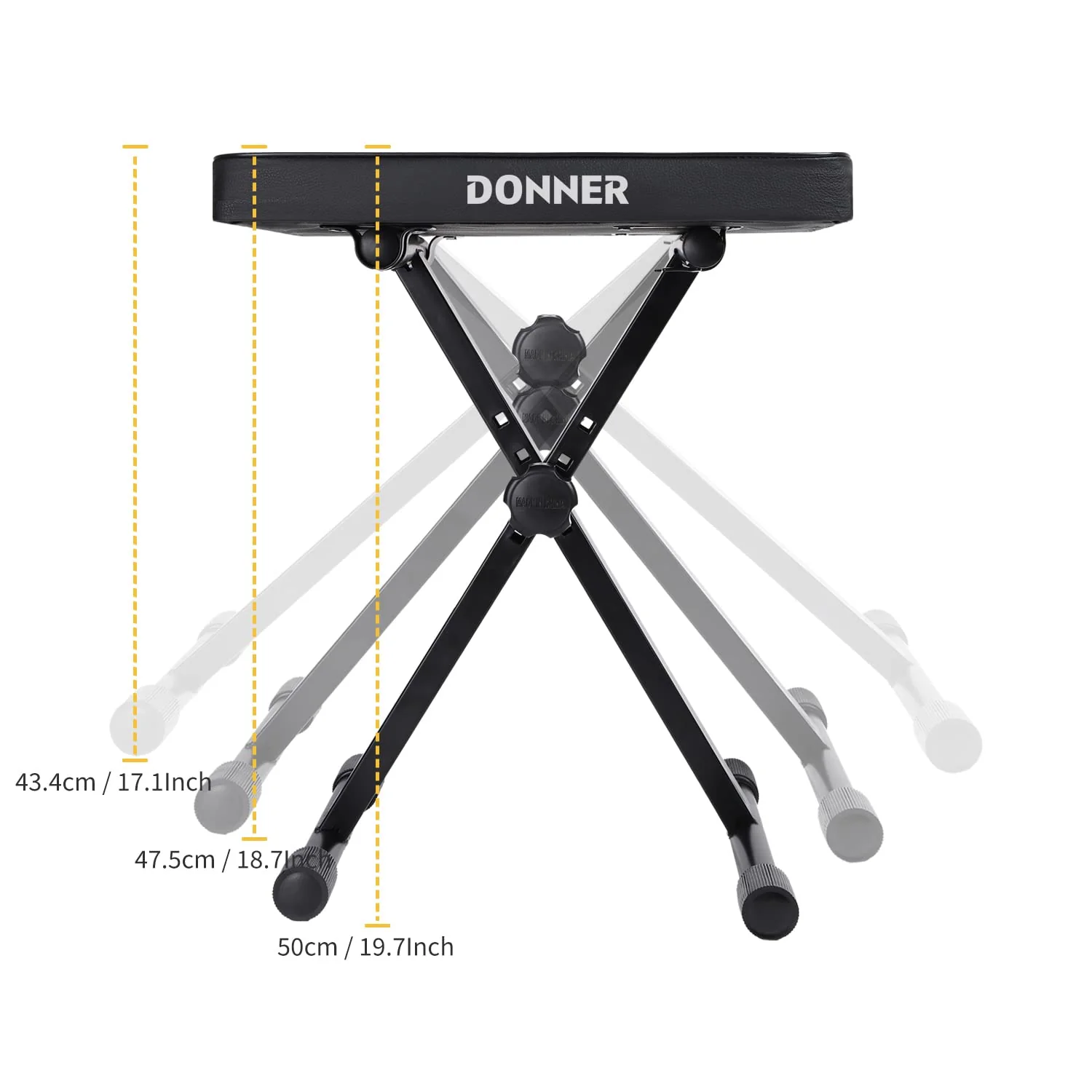 Donner höhenverstellbare X-Förmig Klavierhocker - Image 9