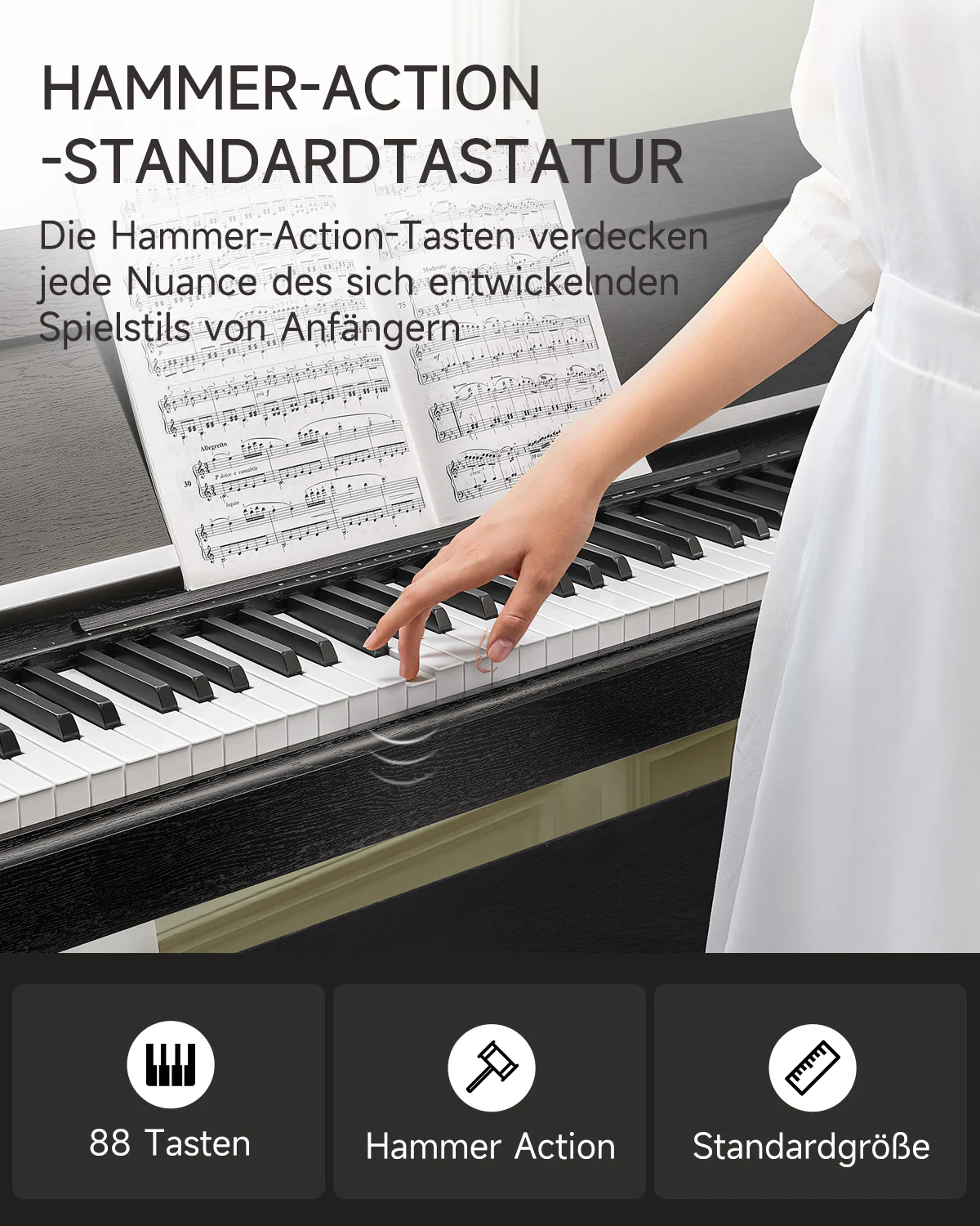 【Klavier + Bank gratis】Donner DDP-90 PRO Home Digital Piano - Image 12
