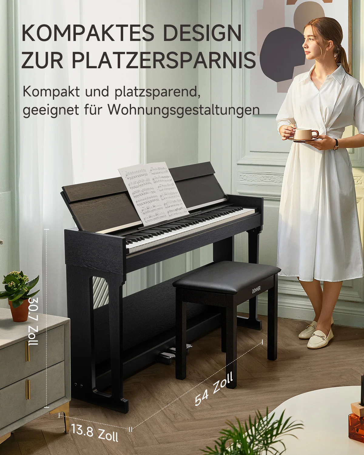 【Klavier + Bank gratis】Donner DDP-90 PRO Home Digital Piano - Image 13