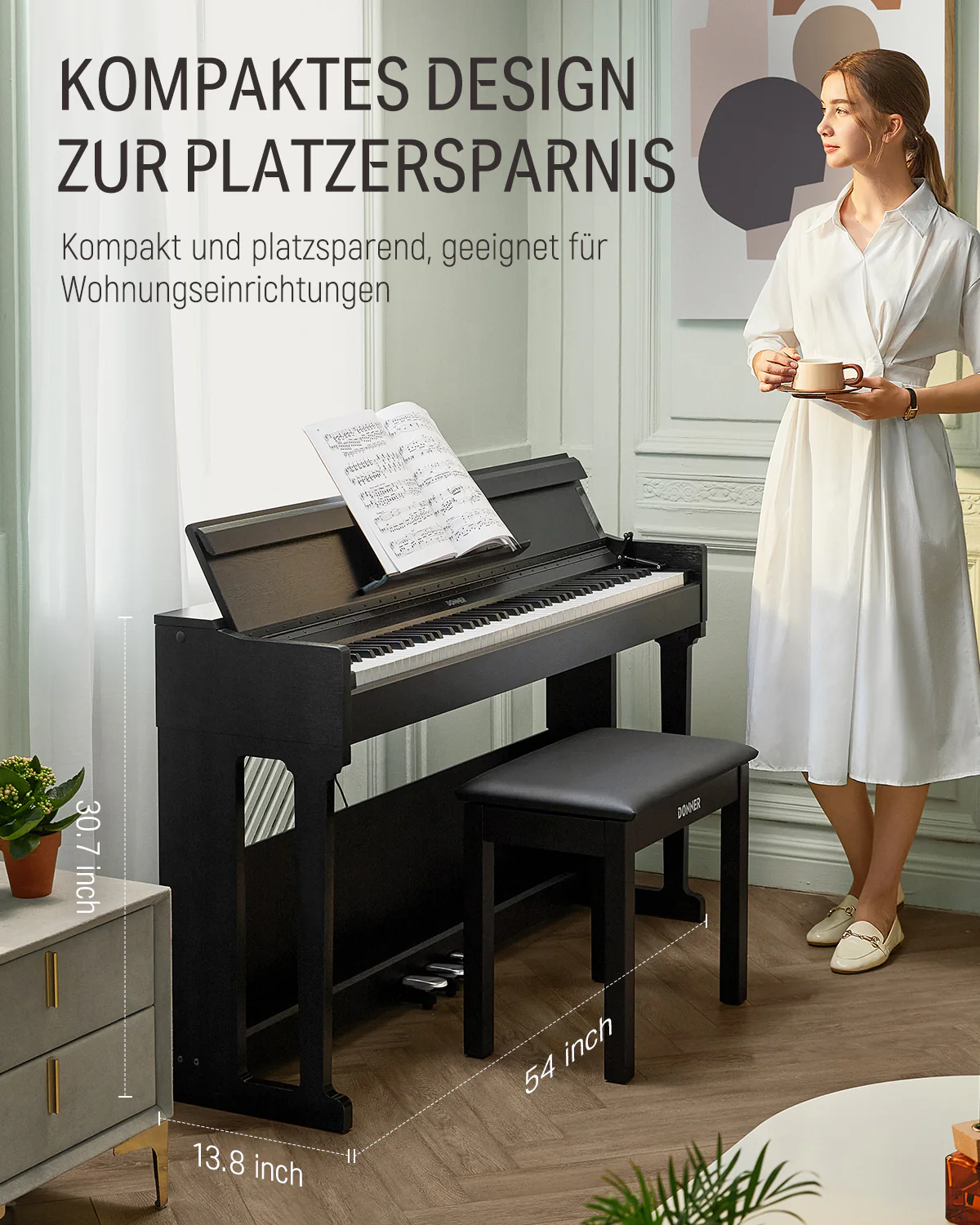 【Klavier + Bank gratis】Donner DDP-90 PRO Home Digital Piano - Image 30