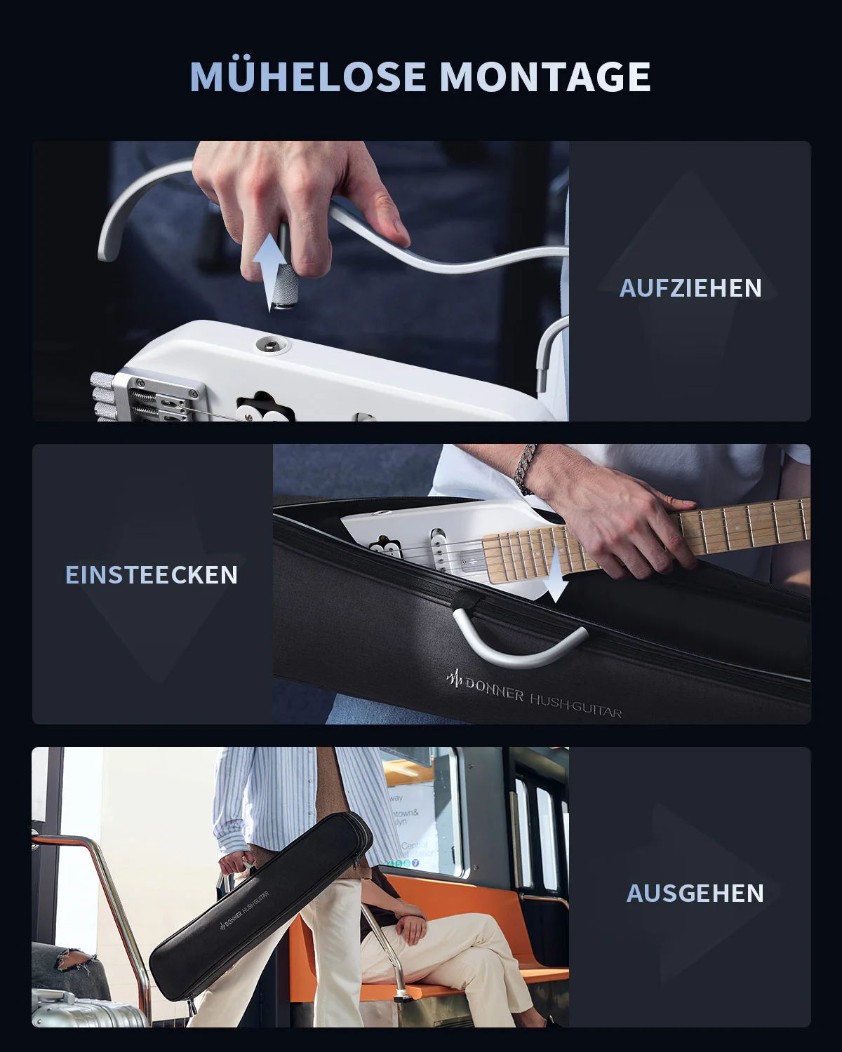 Donner HUSH™ X Kopflose Bauweise E‑Gitarre - Image 77