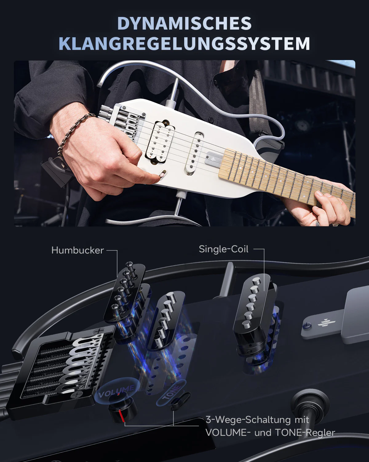Donner HUSH™ X Kopflose Bauweise E‑Gitarre - Image 81
