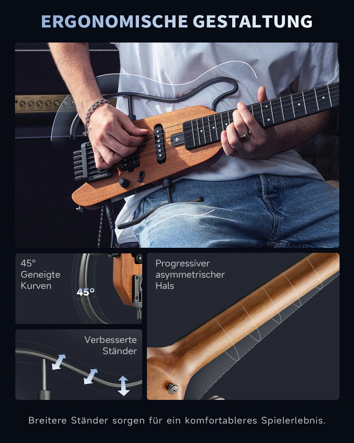 Donner HUSH™ X Kopflose Bauweise E‑Gitarre - Image 99