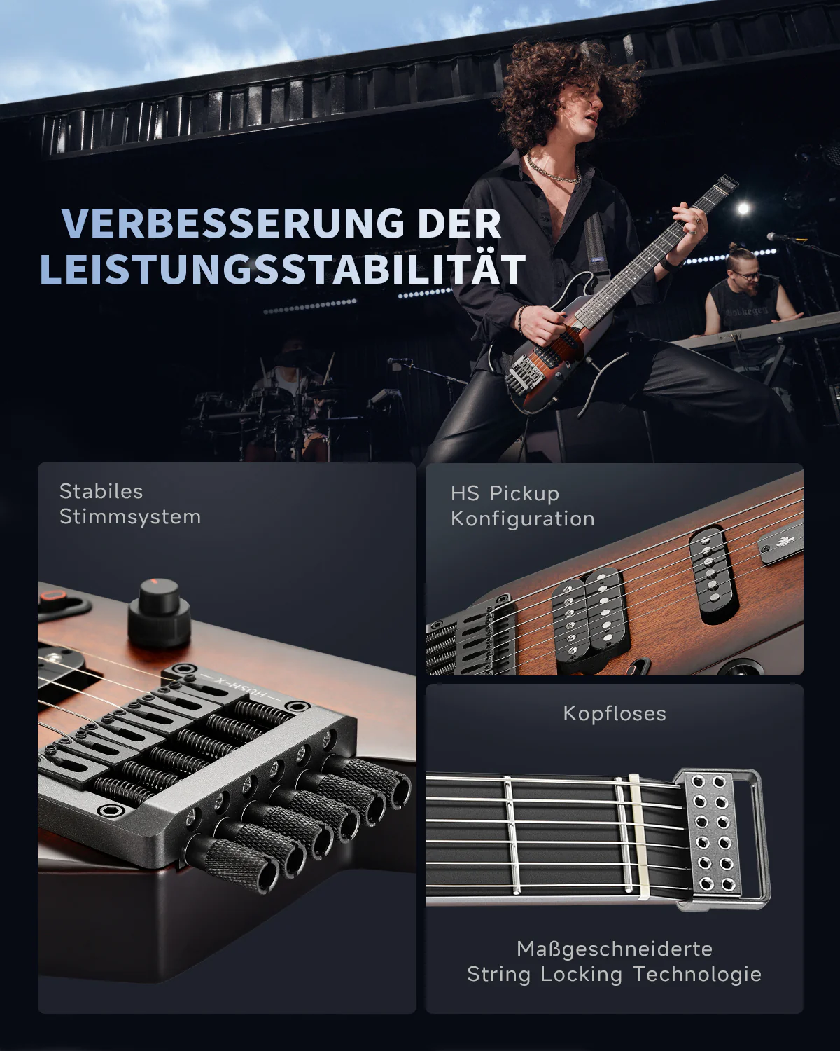 Donner HUSH™ X Kopflose Bauweise E‑Gitarre - Image 18