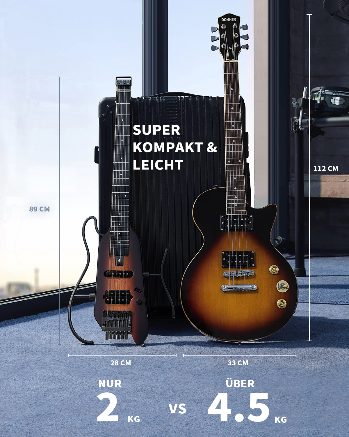 Donner HUSH™ X Kopflose Bauweise E‑Gitarre - Image 21