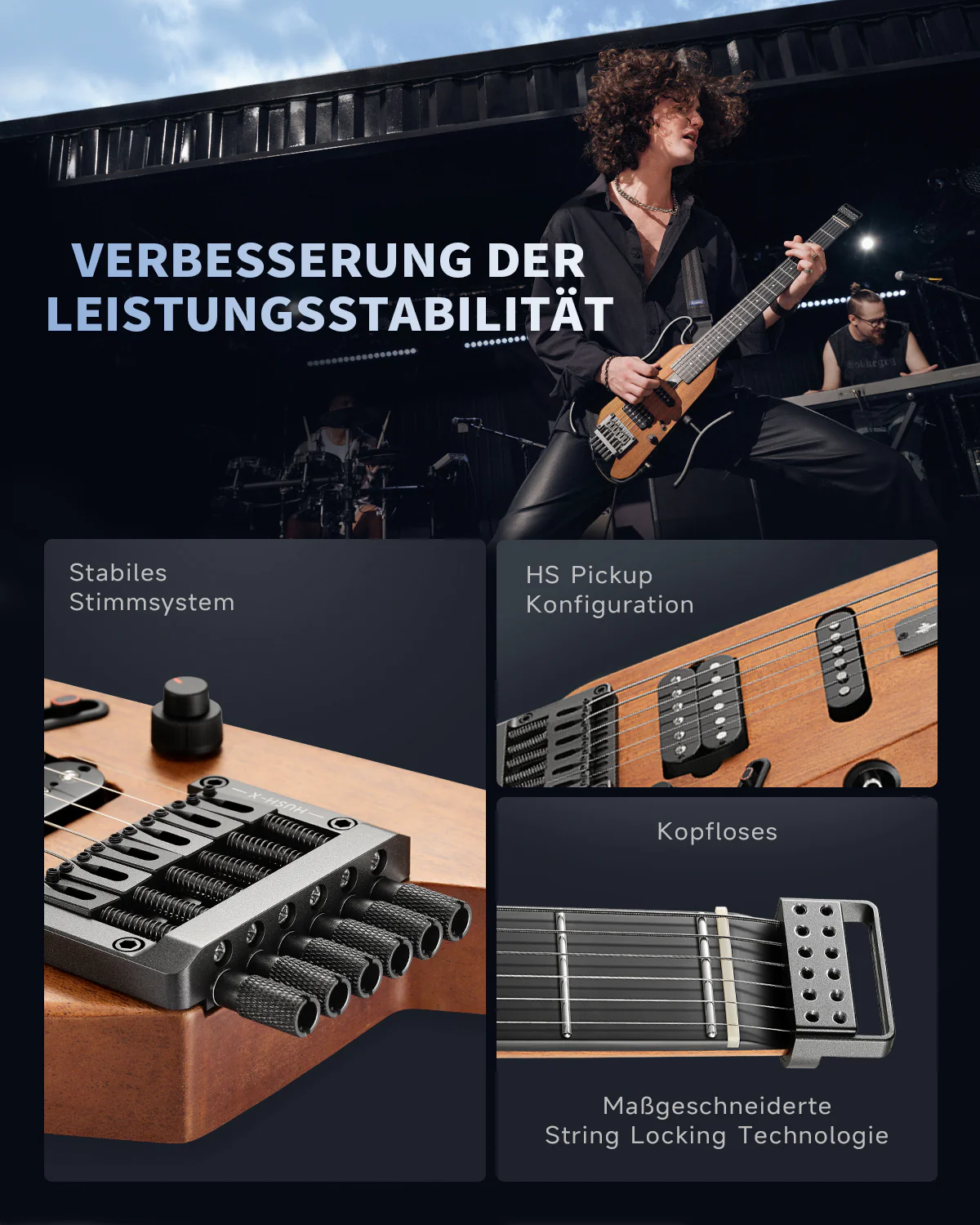 Donner HUSH™ X Kopflose Bauweise E‑Gitarre - Image 35