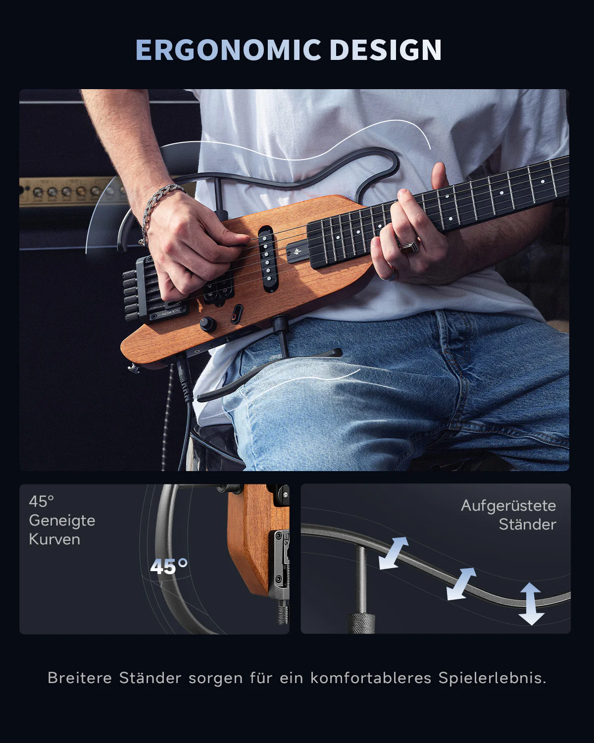 Donner HUSH™ X Kopflose Bauweise E‑Gitarre - Image 36