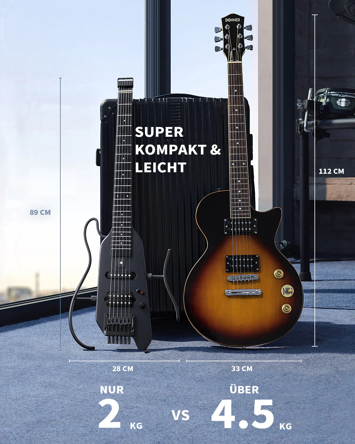 Donner HUSH™ X Kopflose Bauweise E‑Gitarre - Image 51