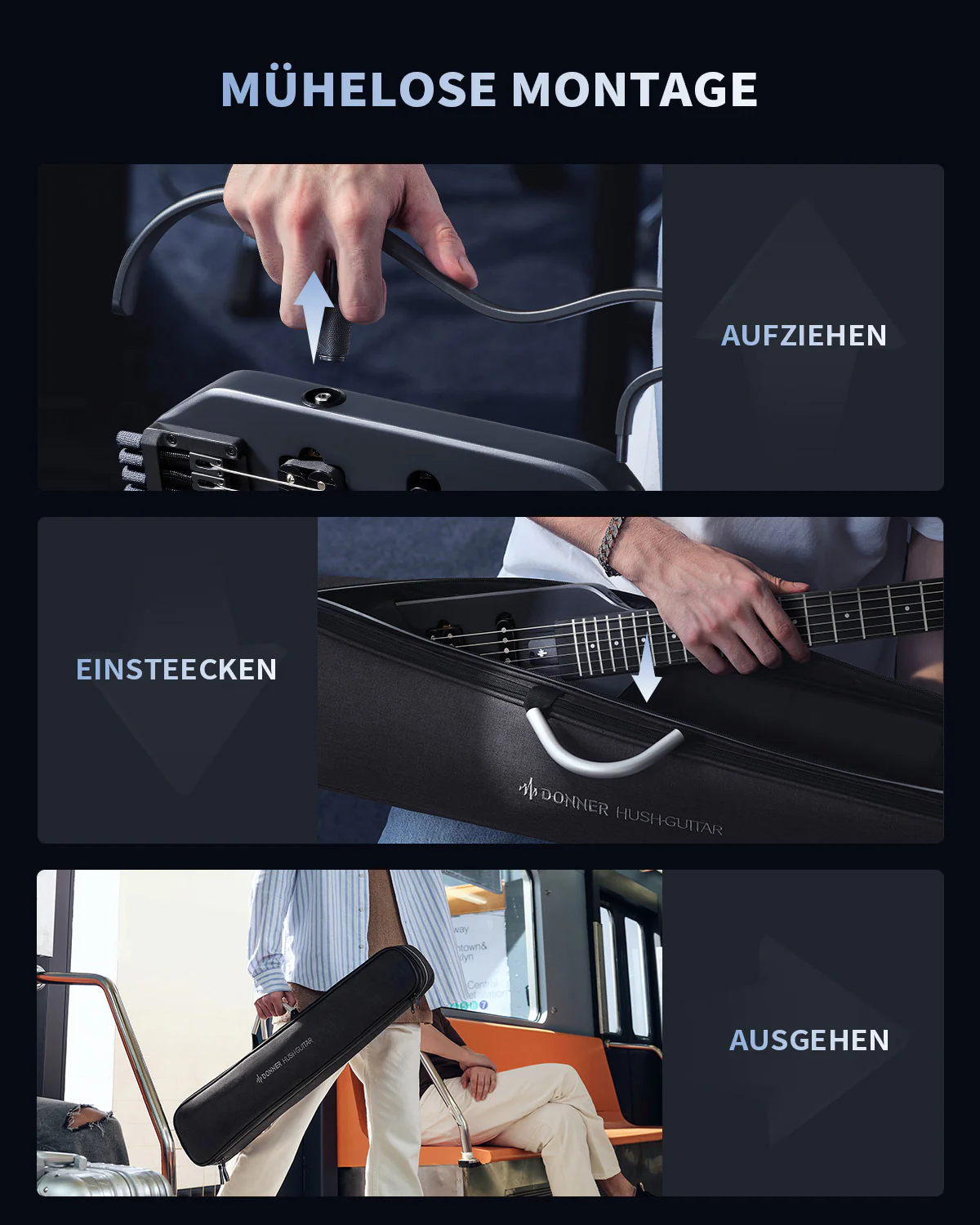 Donner HUSH™ X Kopflose Bauweise E‑Gitarre - Image 52