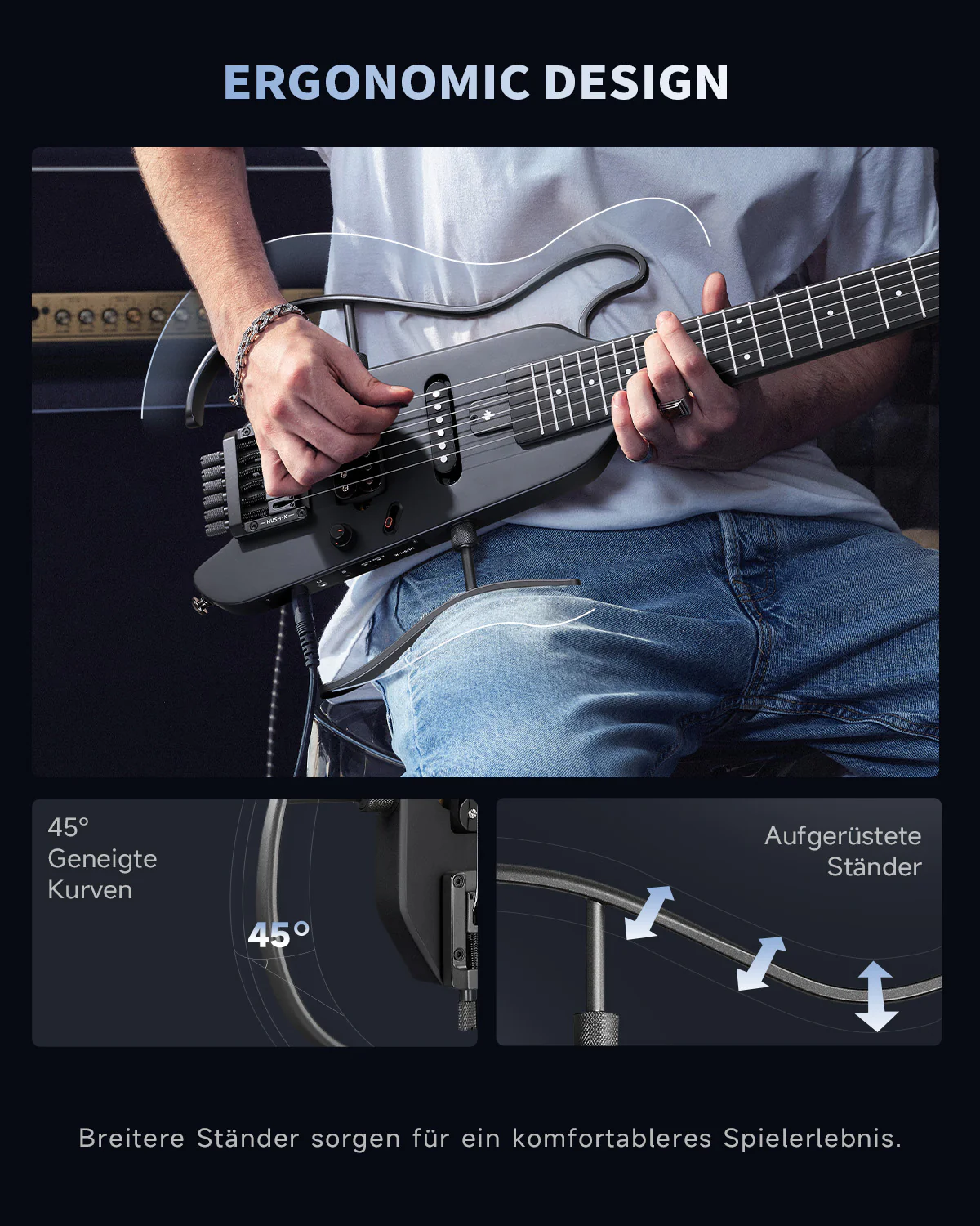 Donner HUSH™ X Kopflose Bauweise E‑Gitarre - Image 53