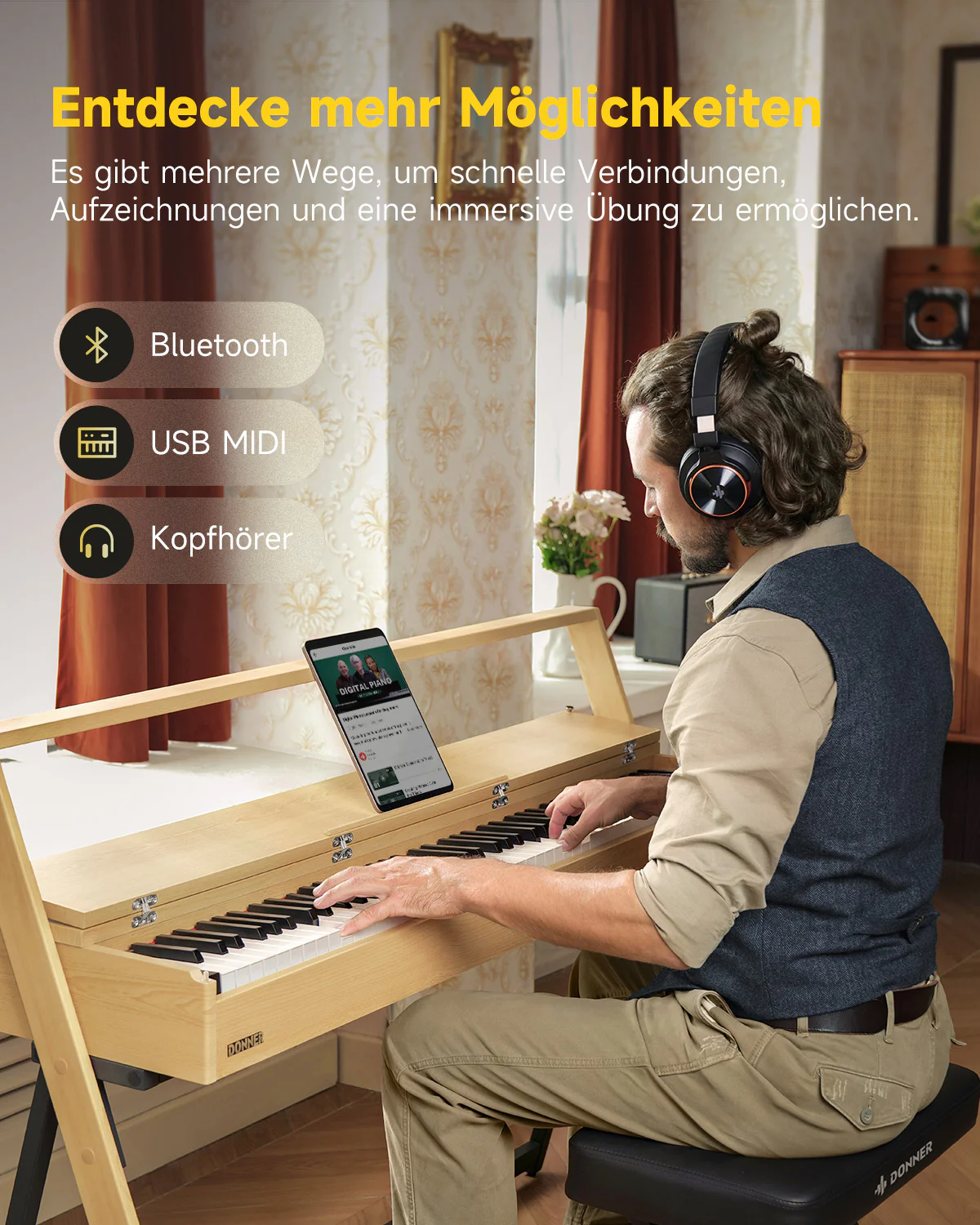 【Offene Kiste】Donner OURA™ R300 Haushalts Digital Piano - Image 10