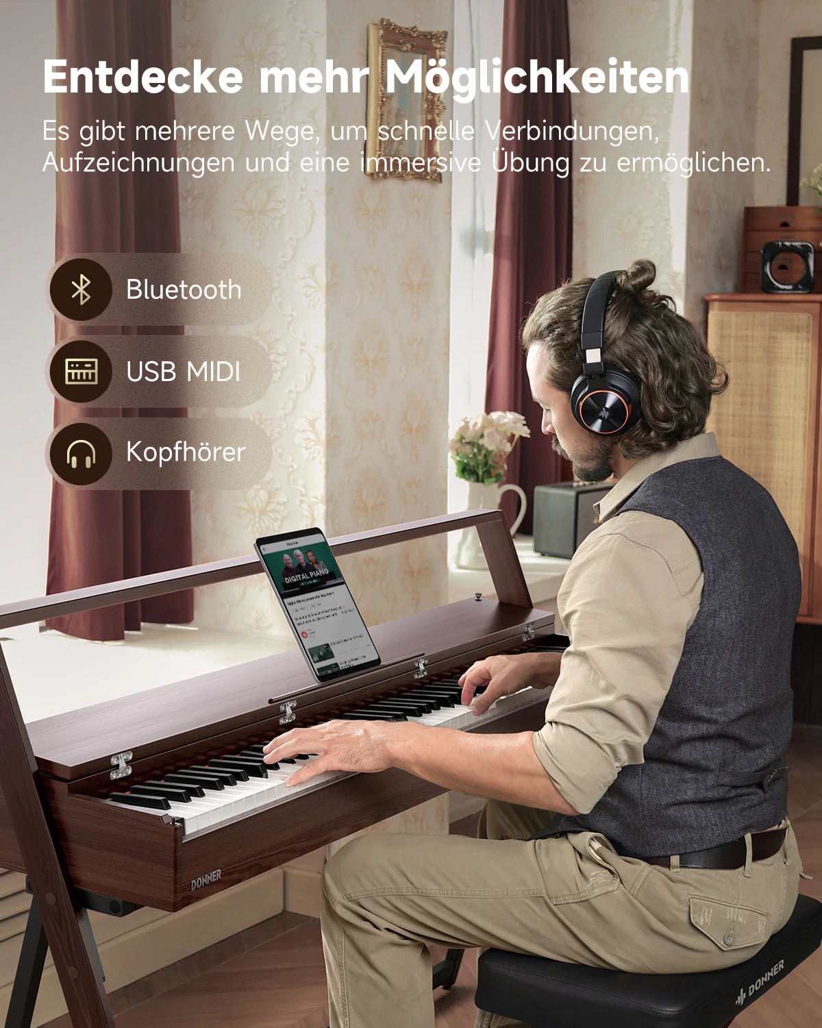 【Offene Kiste】Donner OURA™ R300 Haushalts Digital Piano - Image 25